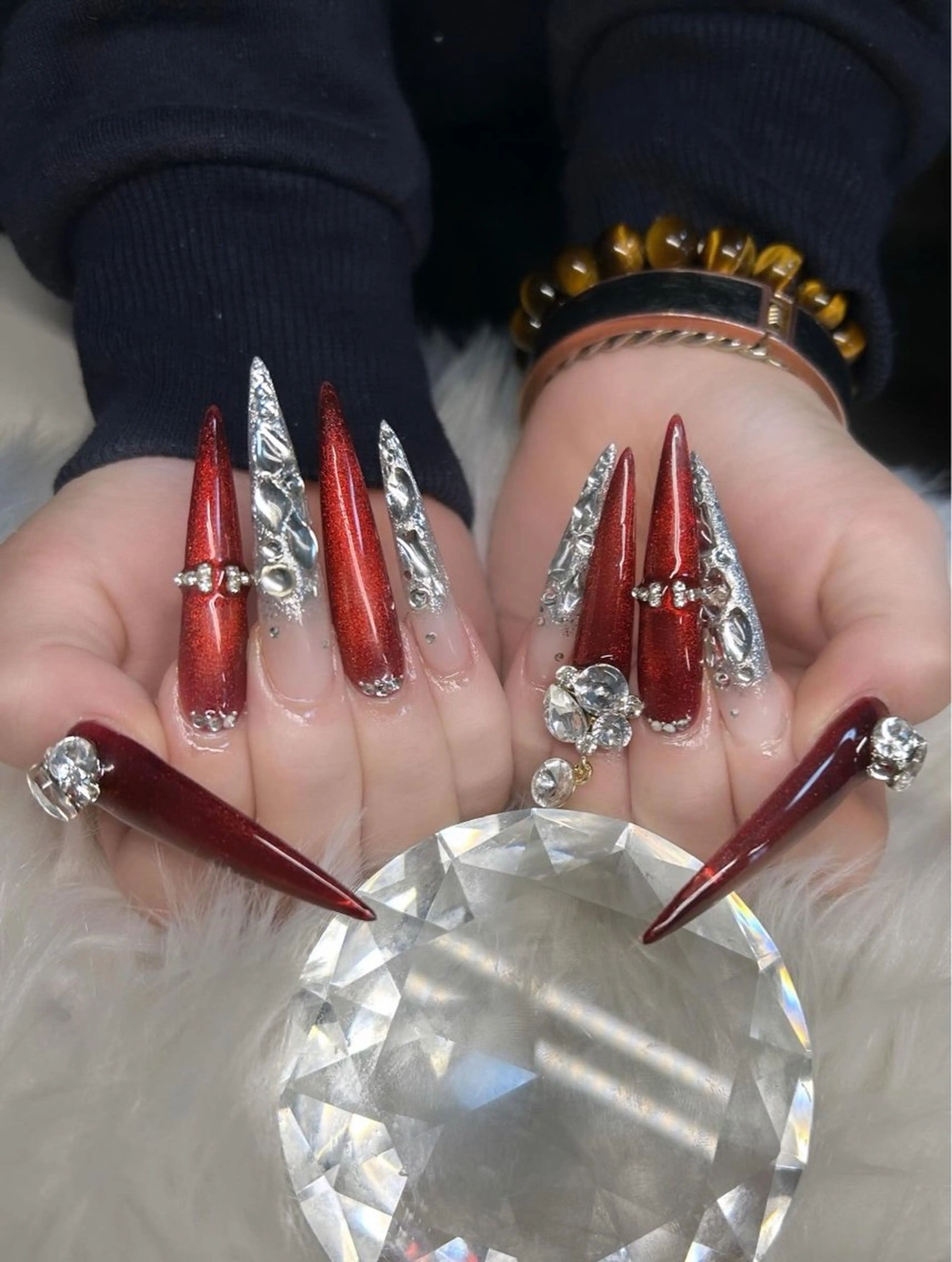 ネイル アートネイル オーロラネイル チークネイル 長さ出し フットネイル ハンドネイル Chan nailsのネイルデザイン