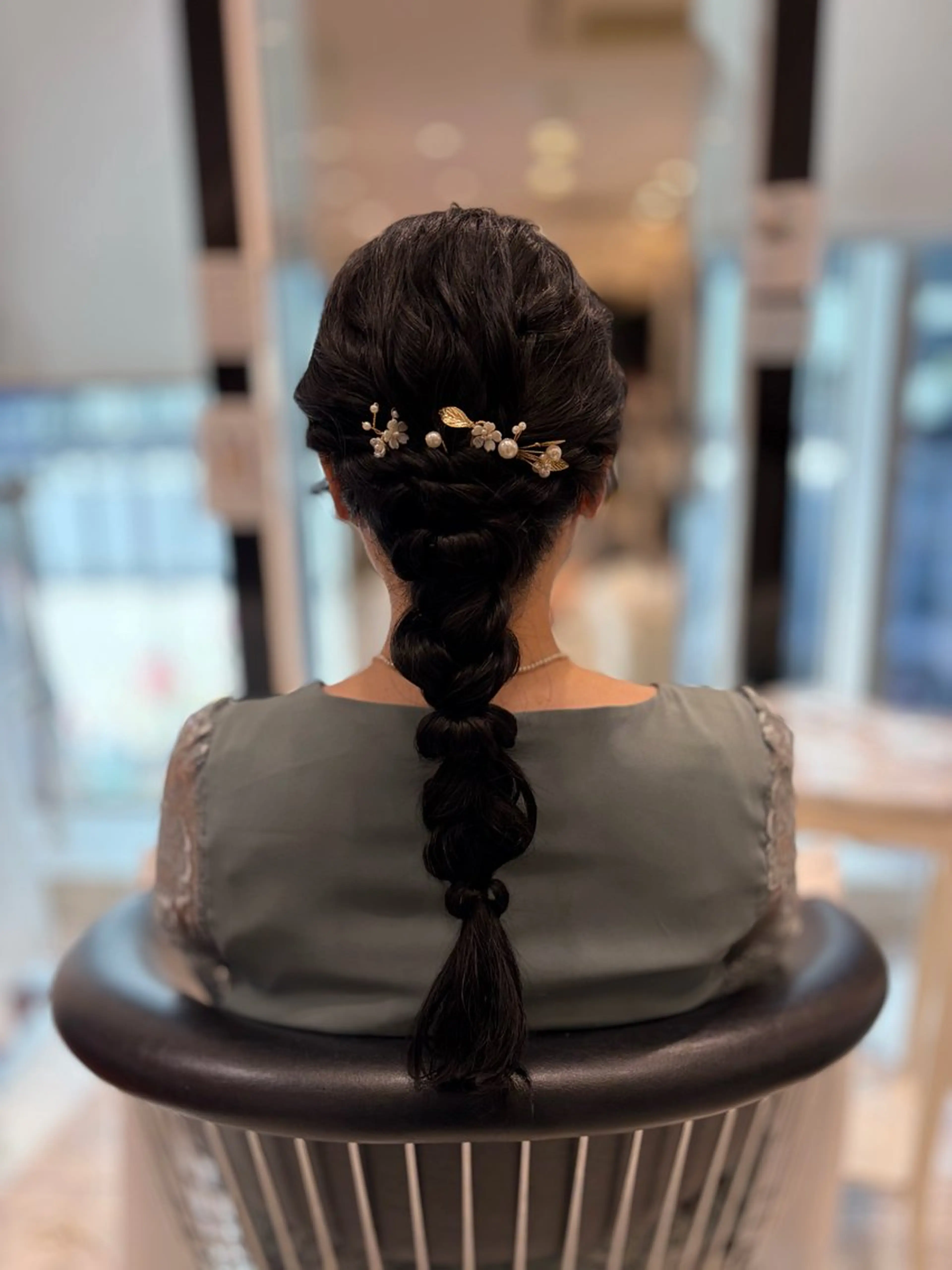 ロング ヘアアレンジ 結婚式・ブライダル デート ヘアセット 🌸銀座No.1パー マ🌸いでいあやのヘアスタイル