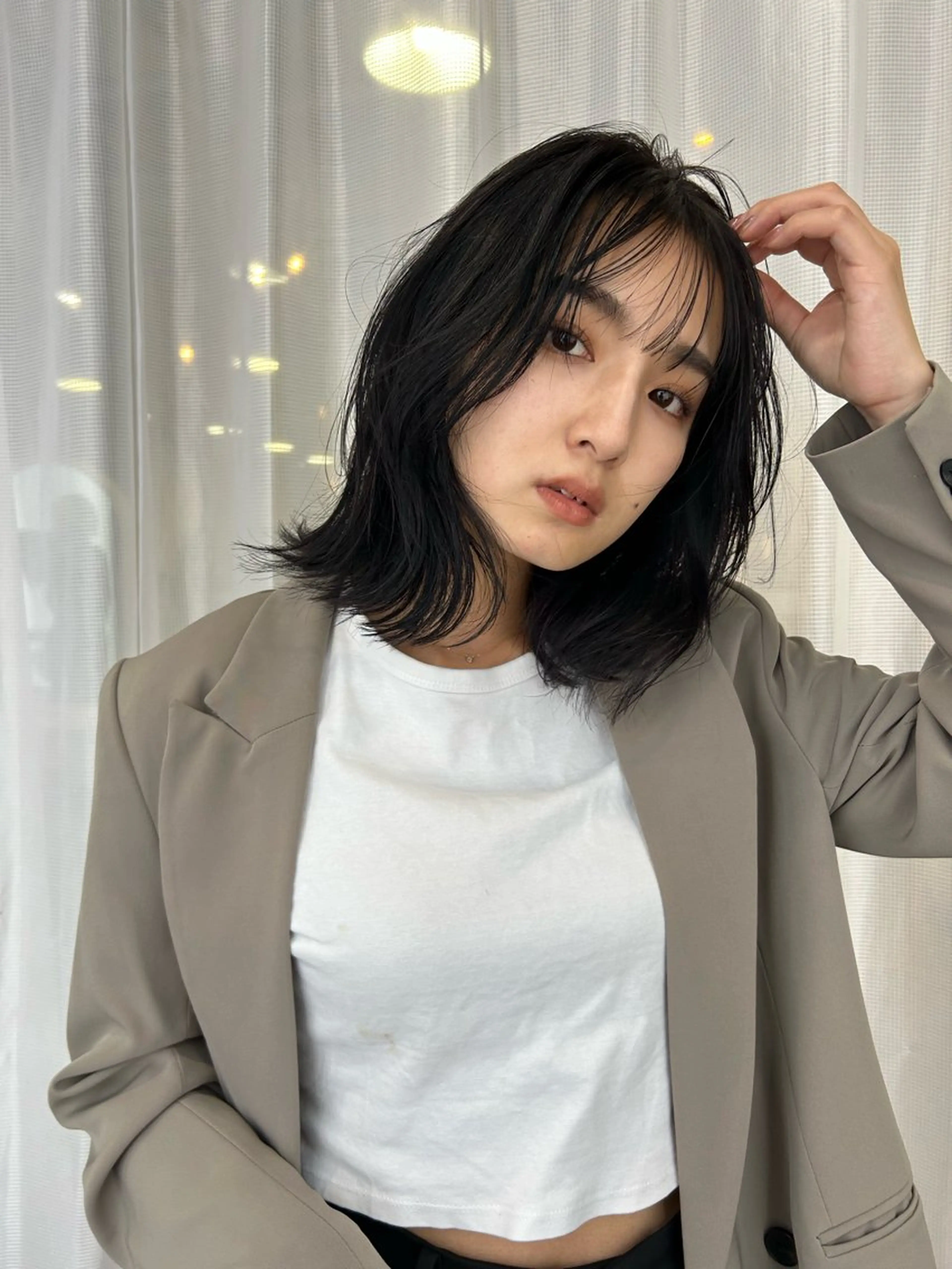 ミディアム カラー Pia ツボイ ケイタのヘアスタイル