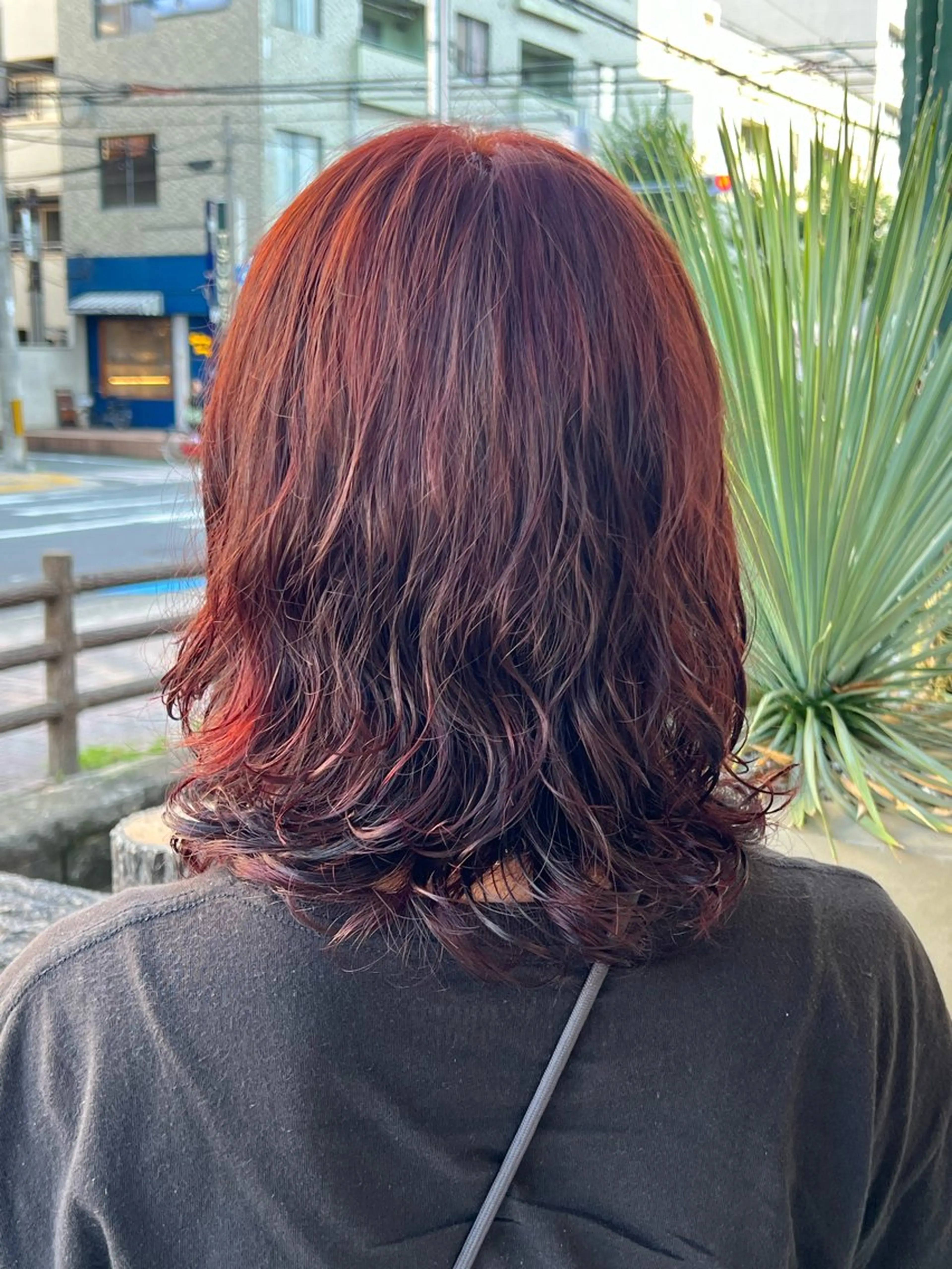 ミディアム カラー パーマ 新井 勢のヘアスタイル
