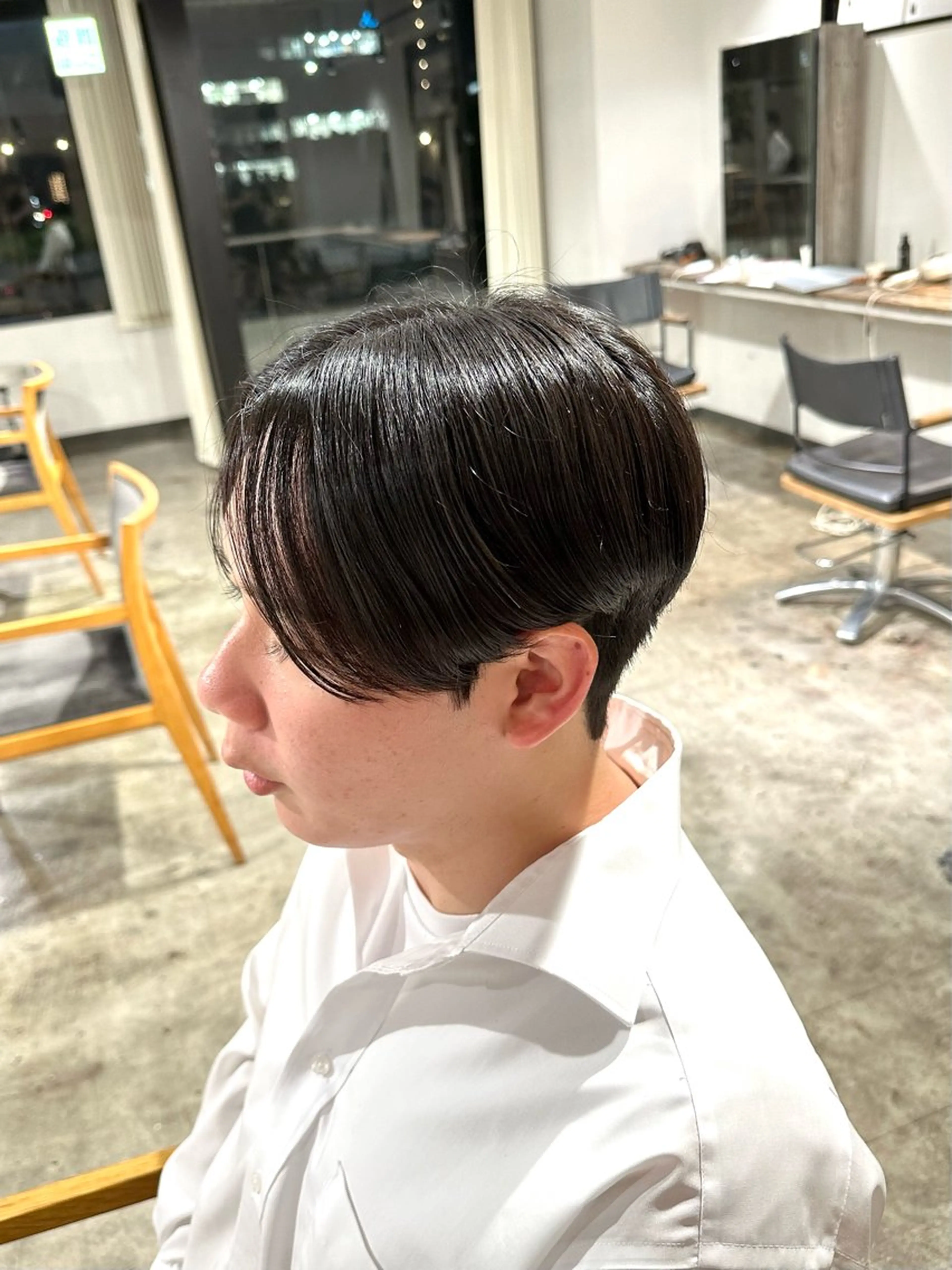 パーマ メンズ センターパート ダウンパーマ メンズパーマ カット パーマ トリートメント 骨格補正施術/メンズ 専門美容師/YUYAのヘアスタイル