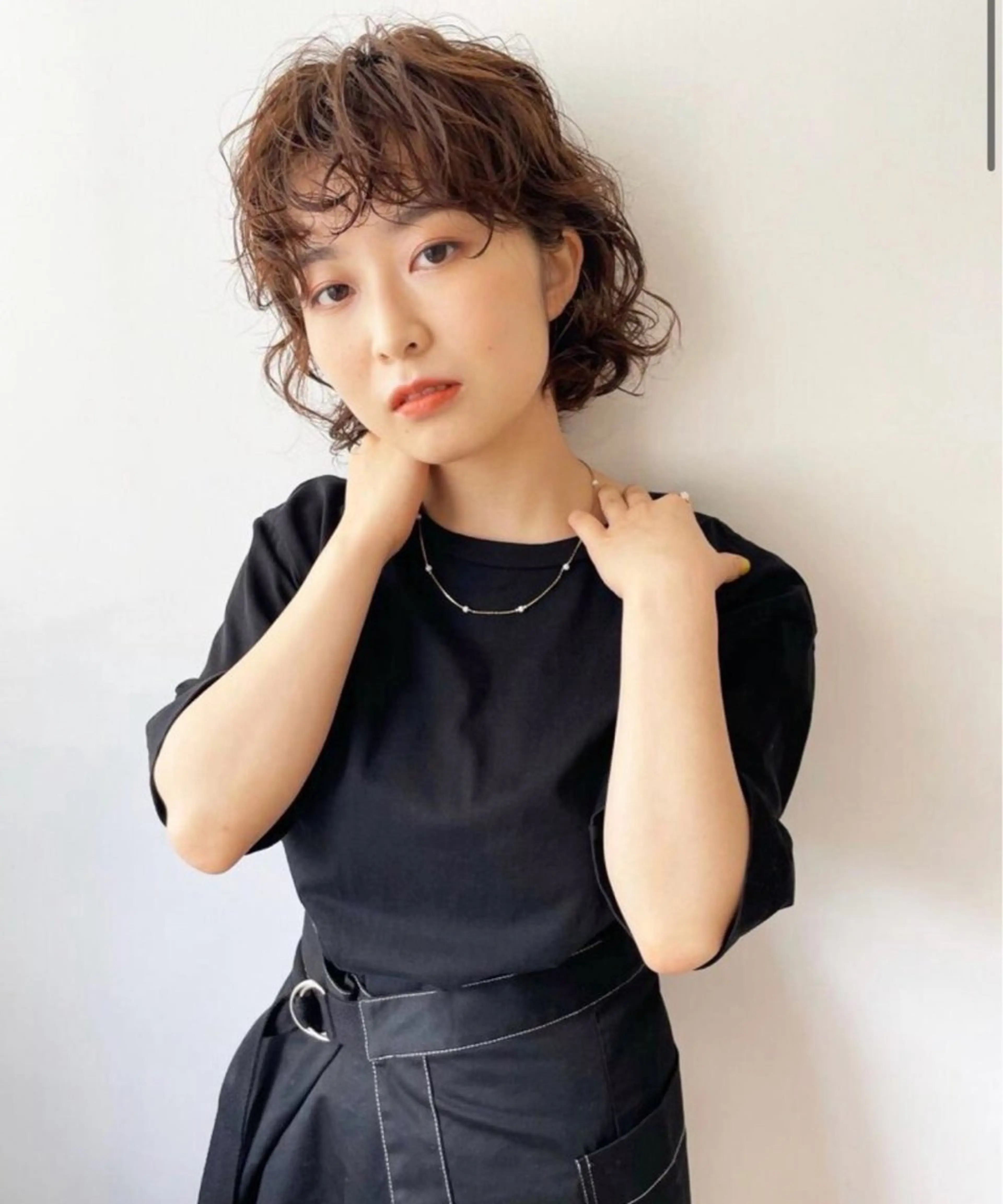 ミディアム パーマ カット パーマ QUON ナカオのヘアスタイル