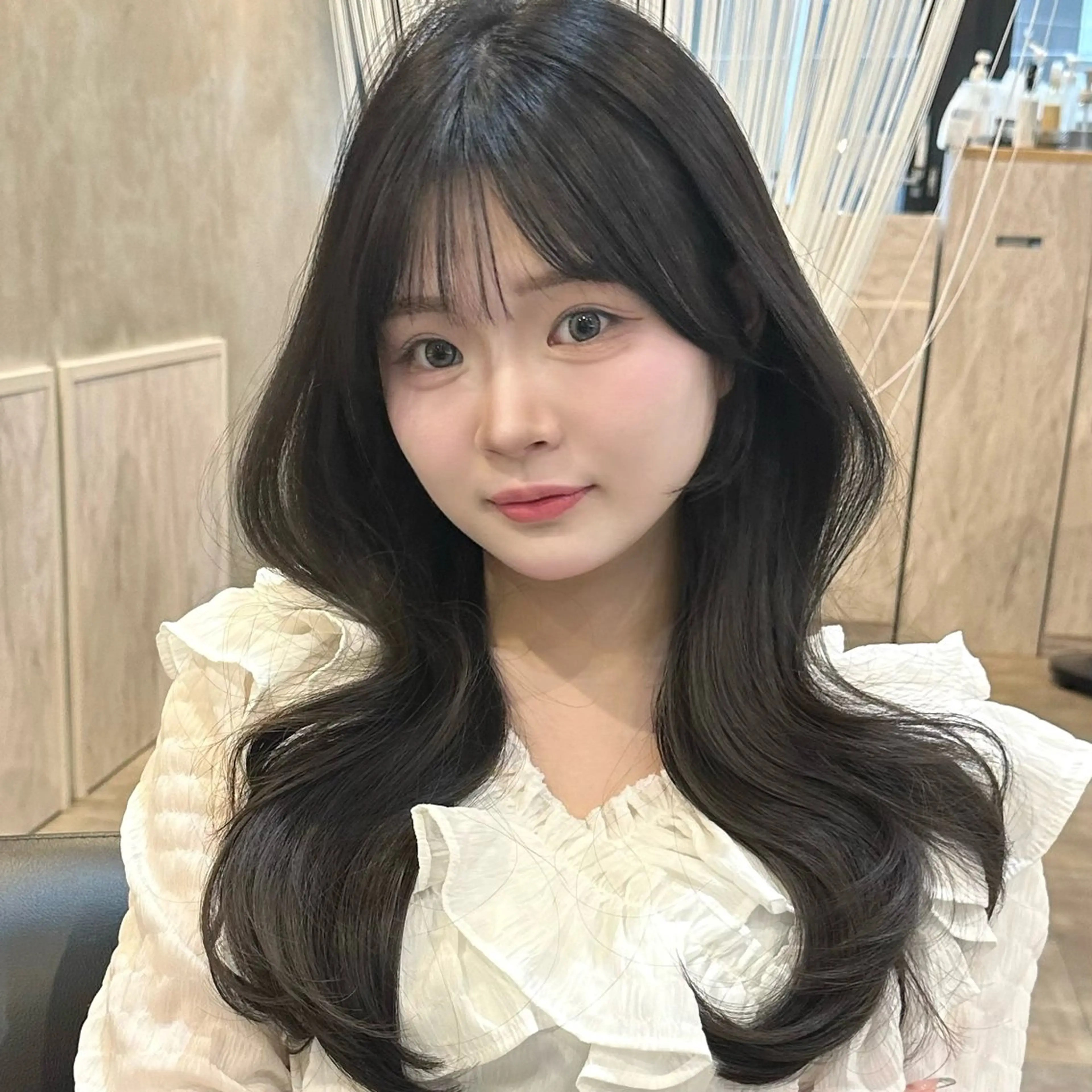 ロング カット ヘアカラー トリートメント 🌹ハッシュカット、 レイヤー韓国ヘア🌹のヘアスタイル