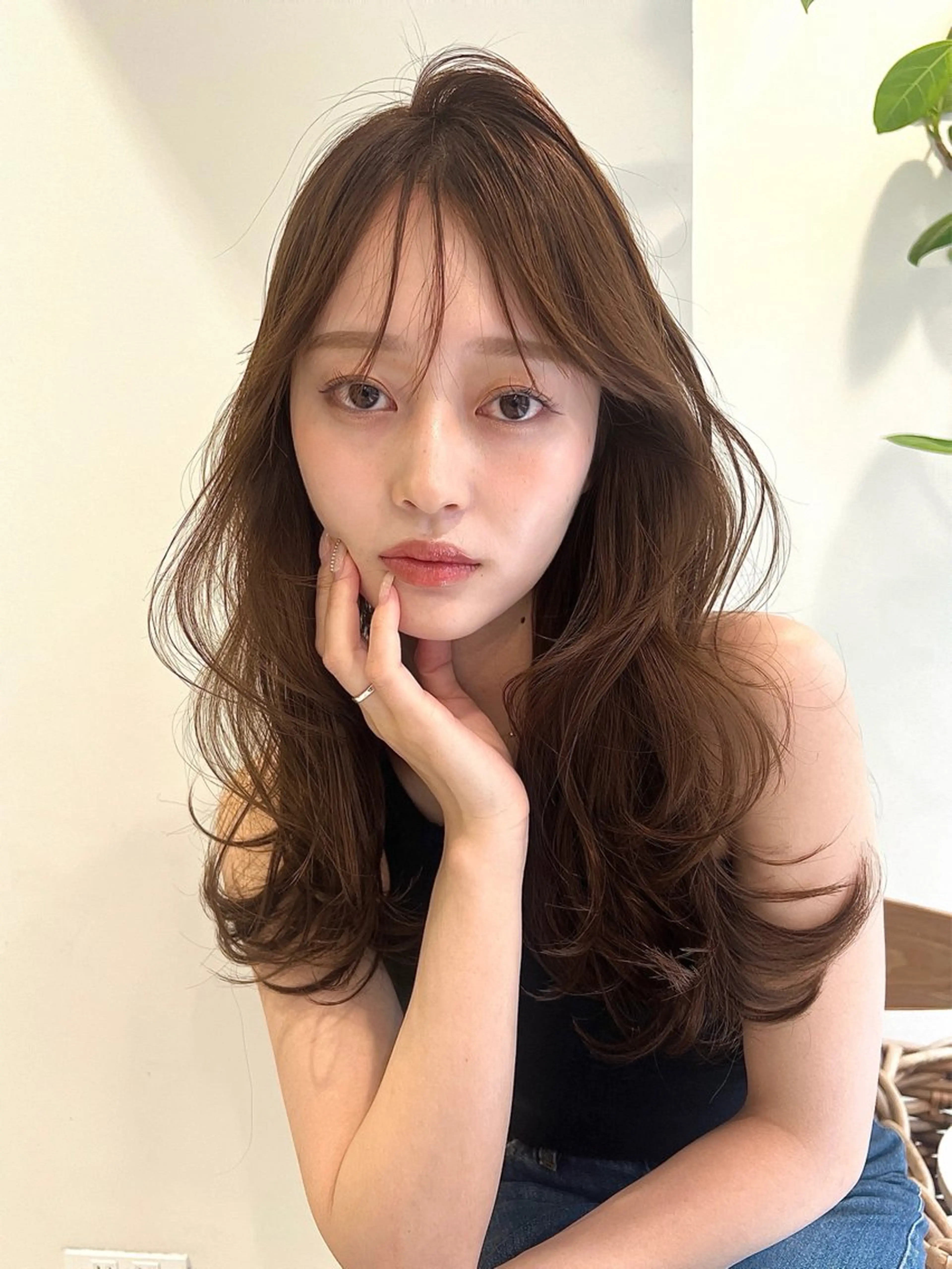 ロング レイヤーカット/透明 感カラー/aikaのヘアスタイル