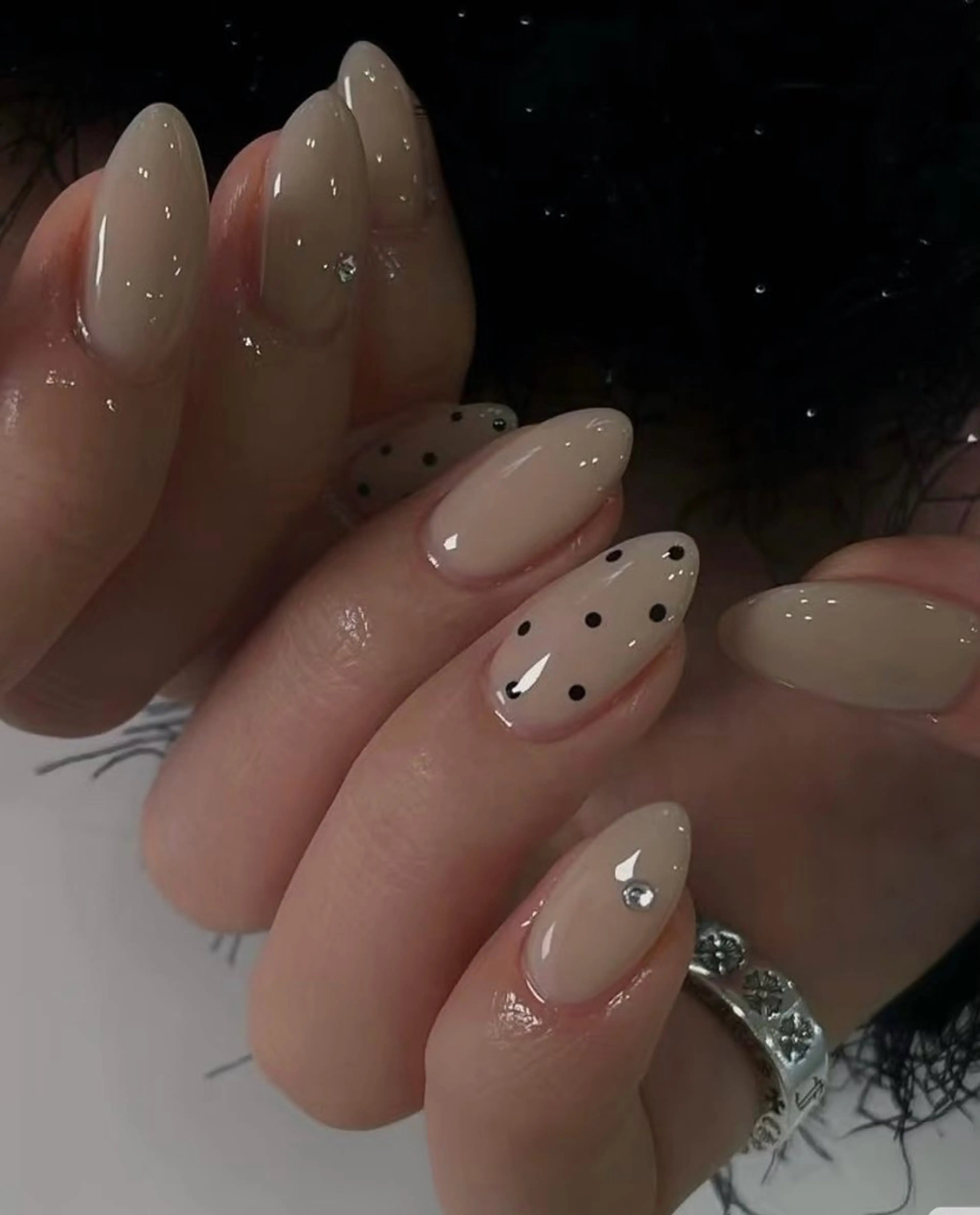 ネイル フラワーネイル フレンチネイル ジェルネイル ガラスフレンチ ハート ハンドネイル ハンドケア BabyYouMi nailのネイルデザイン