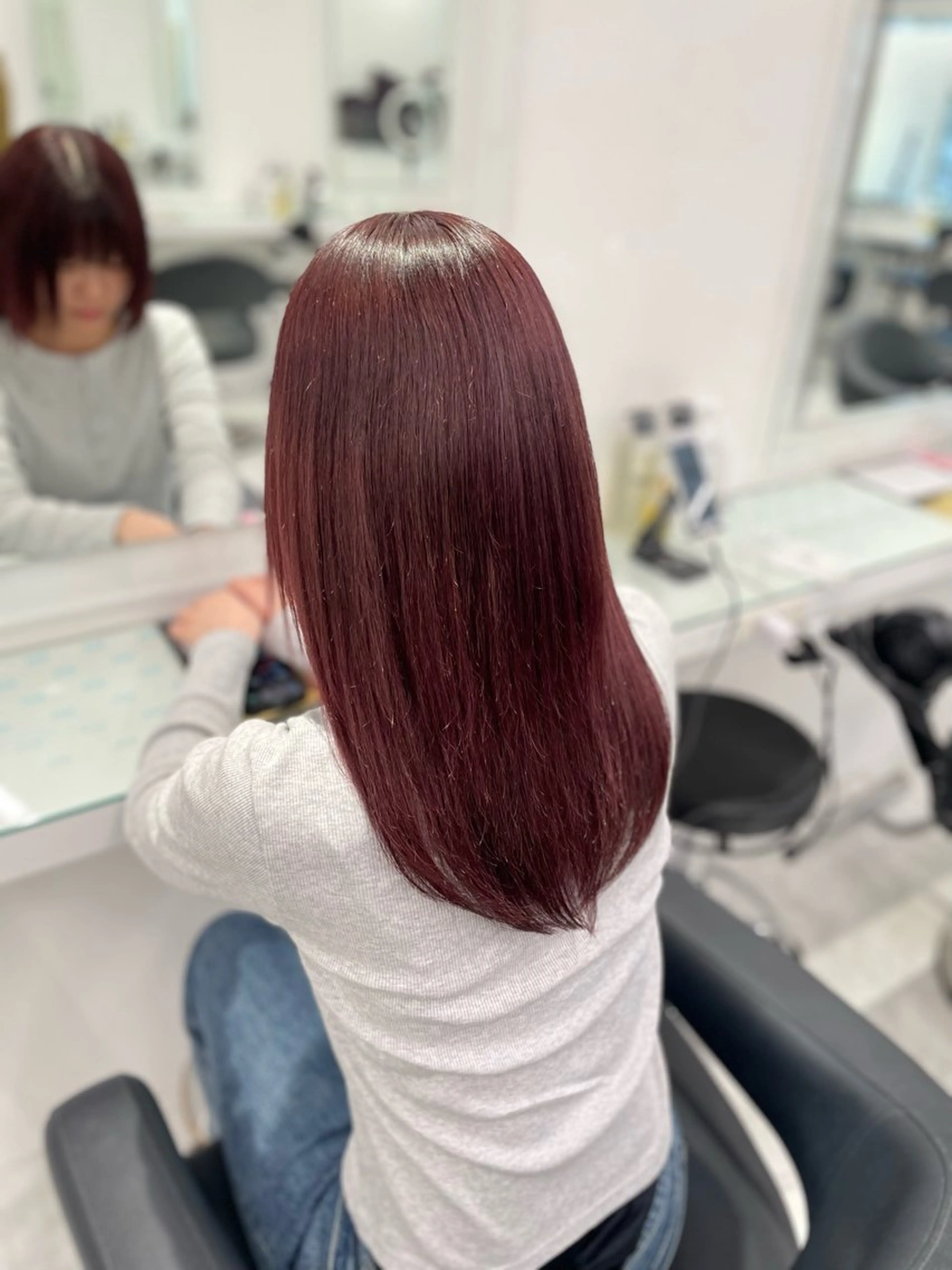 セミロング カット ヘアカラー トリートメント トレンド暖色ヘア🍒 miu🍒のヘアスタイル