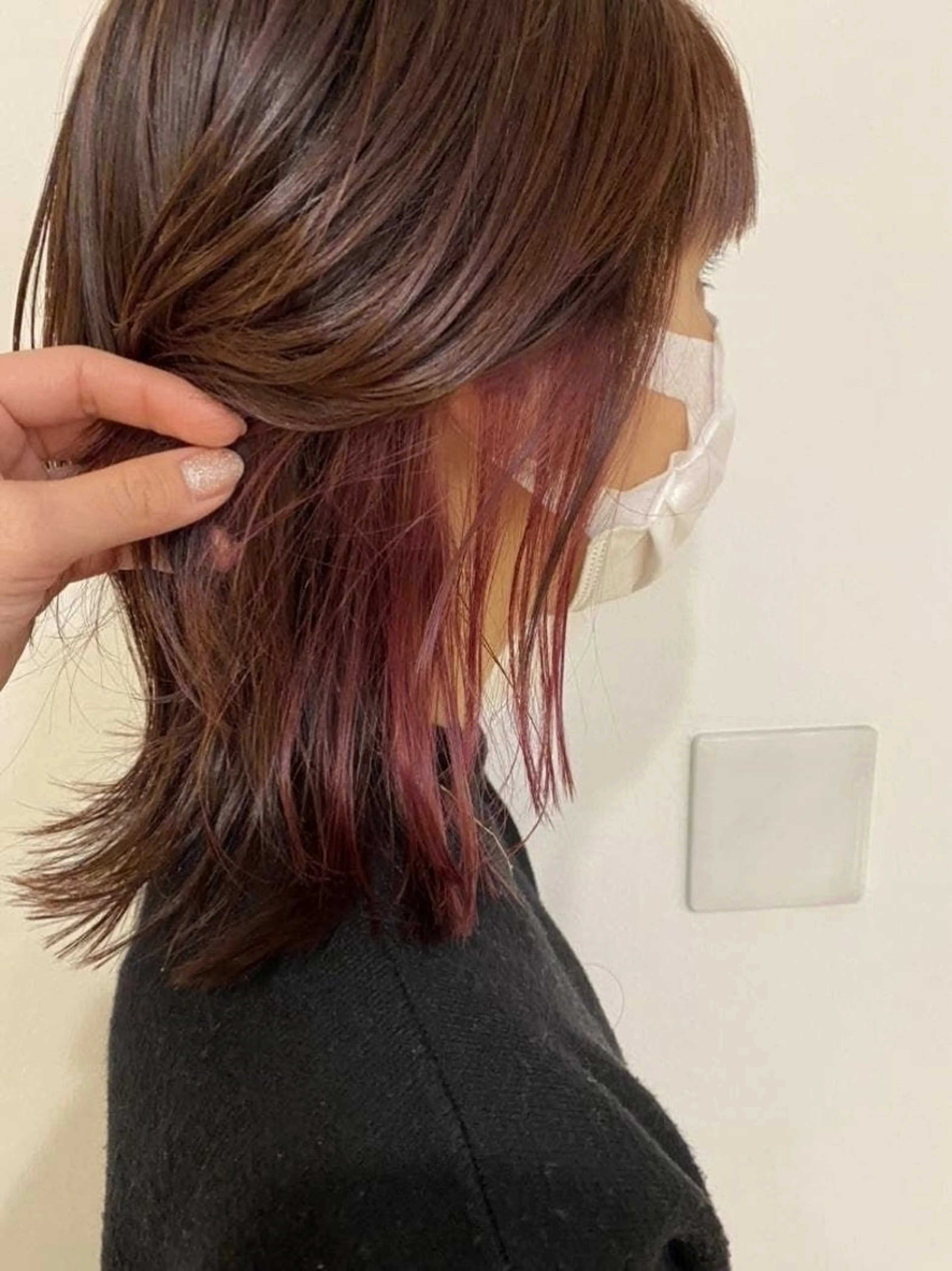 ミディアム 外ハネヘア 臺 佳連のヘアスタイル