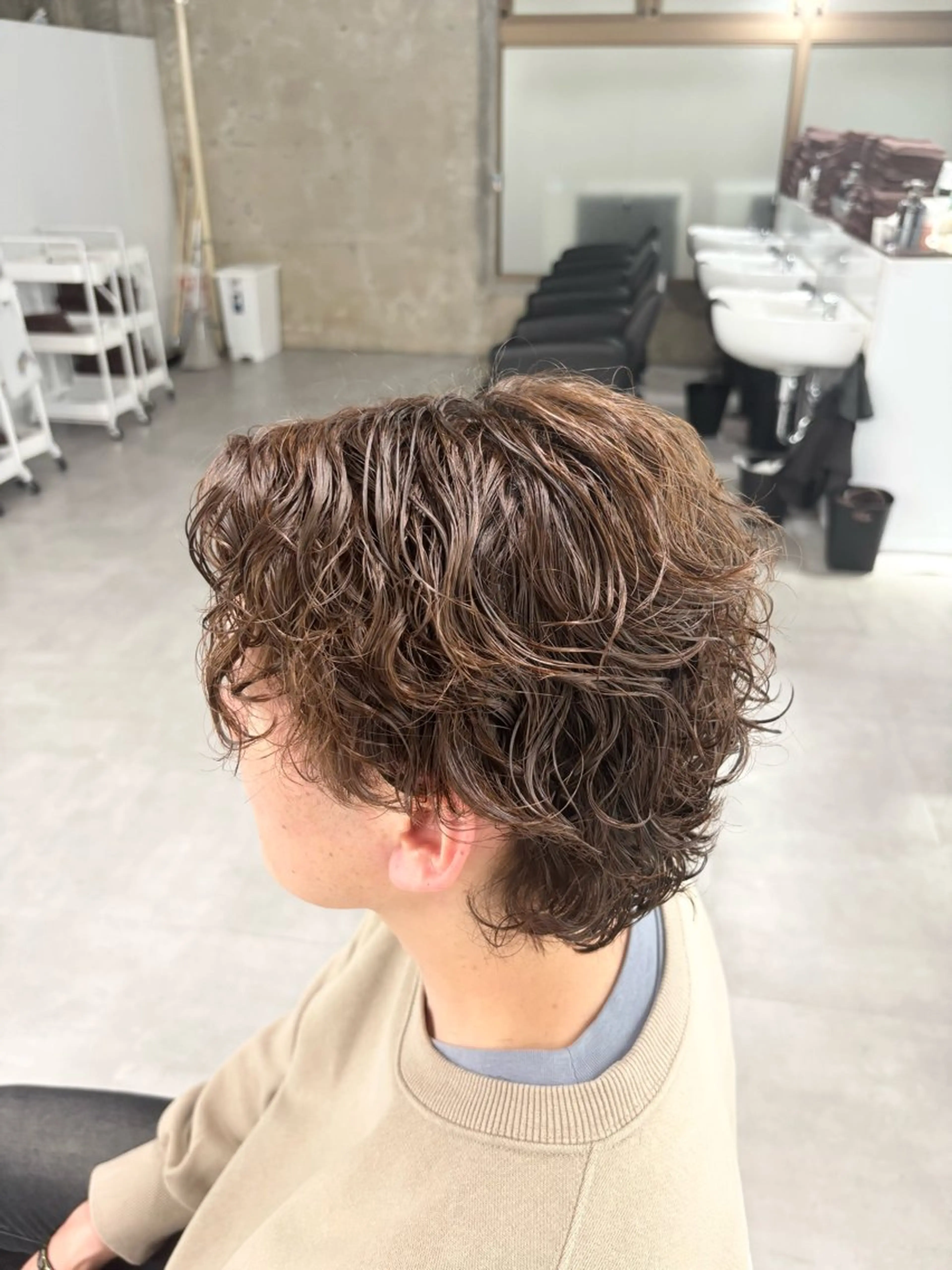 ショート パーマ メンズ メンズパーマ カット パーマ トリートメント door white hideのヘアスタイル
