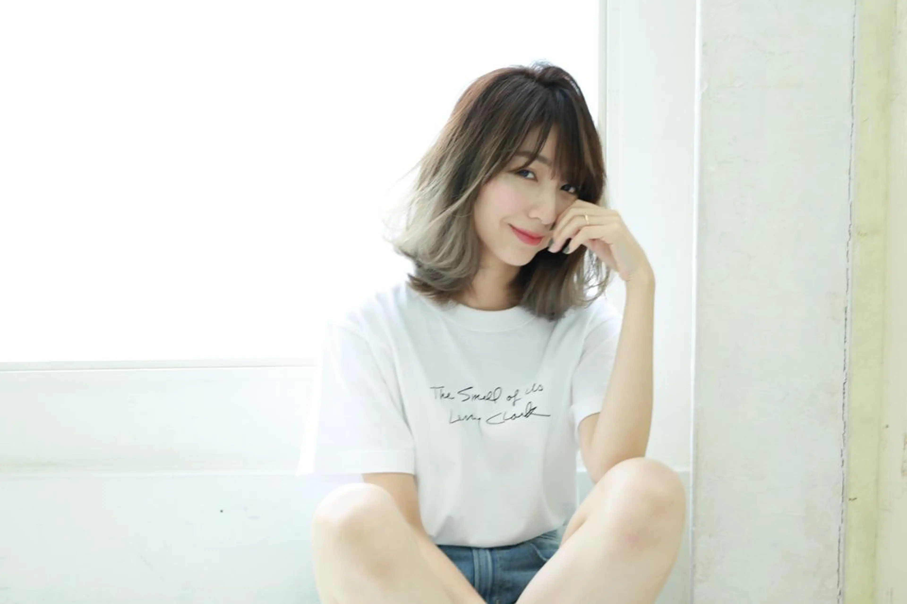 カラー パーマ ヘアアレンジ バレイヤージュ ブルーカラー ブルージュ グラデーションカラー ハイライトカラー 小顔カット✨ 透明感カラー/村上のヘアスタイル