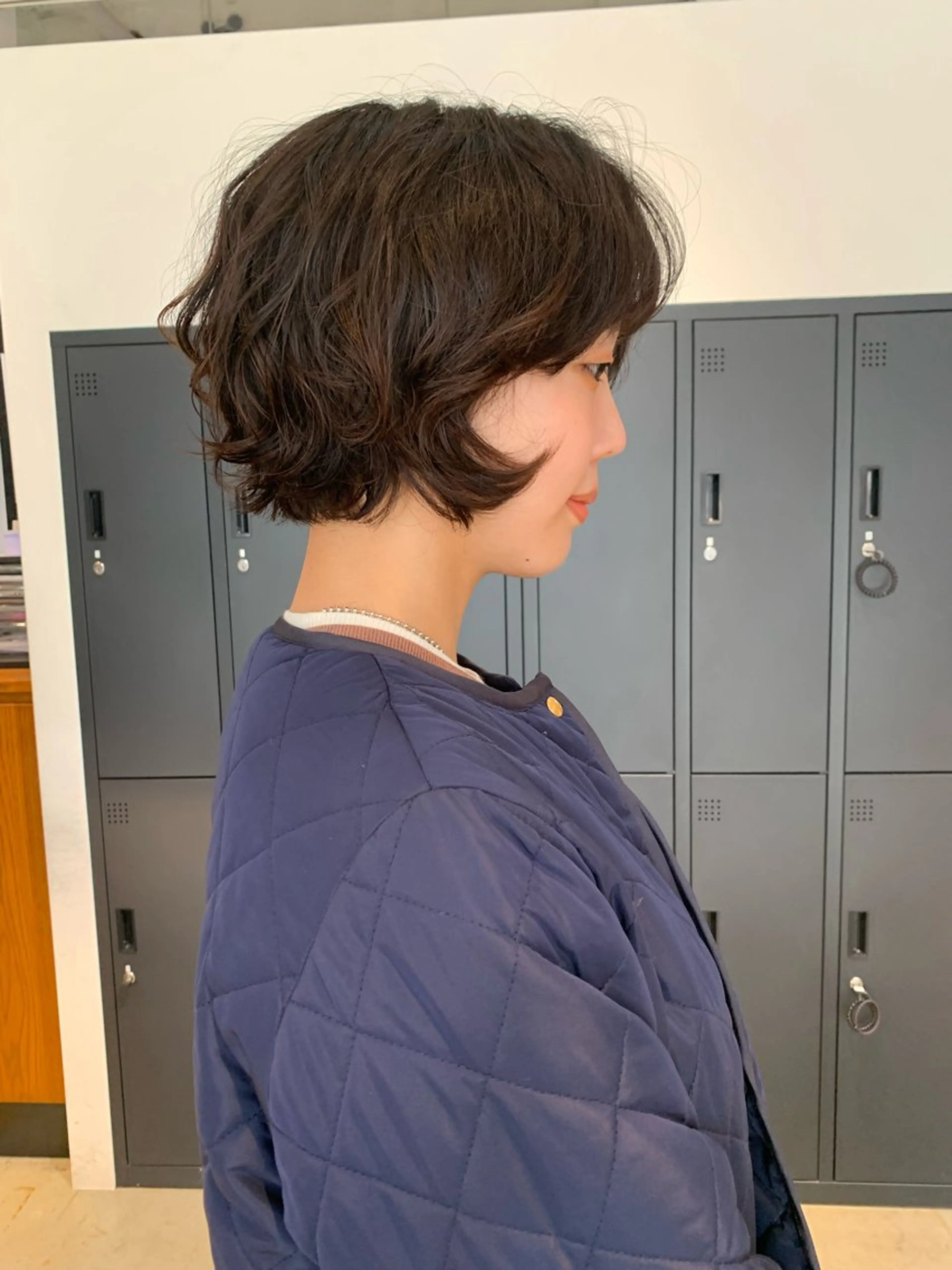 ショート カラー パーマ 朝ラクパーマ 透明感カラー横山大樹のヘアスタイル