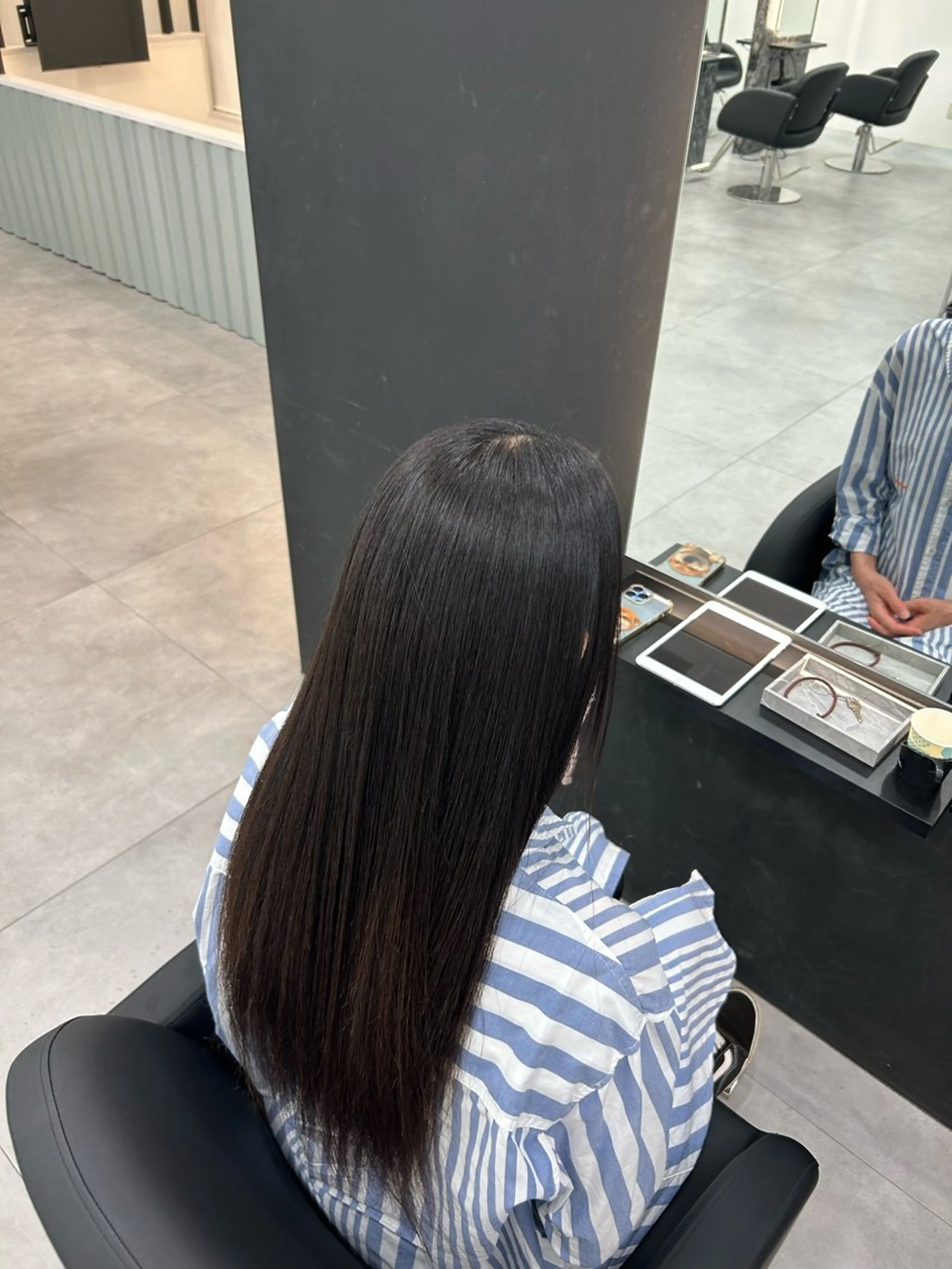 ロング 縮毛矯正 山田 航平のヘアスタイル