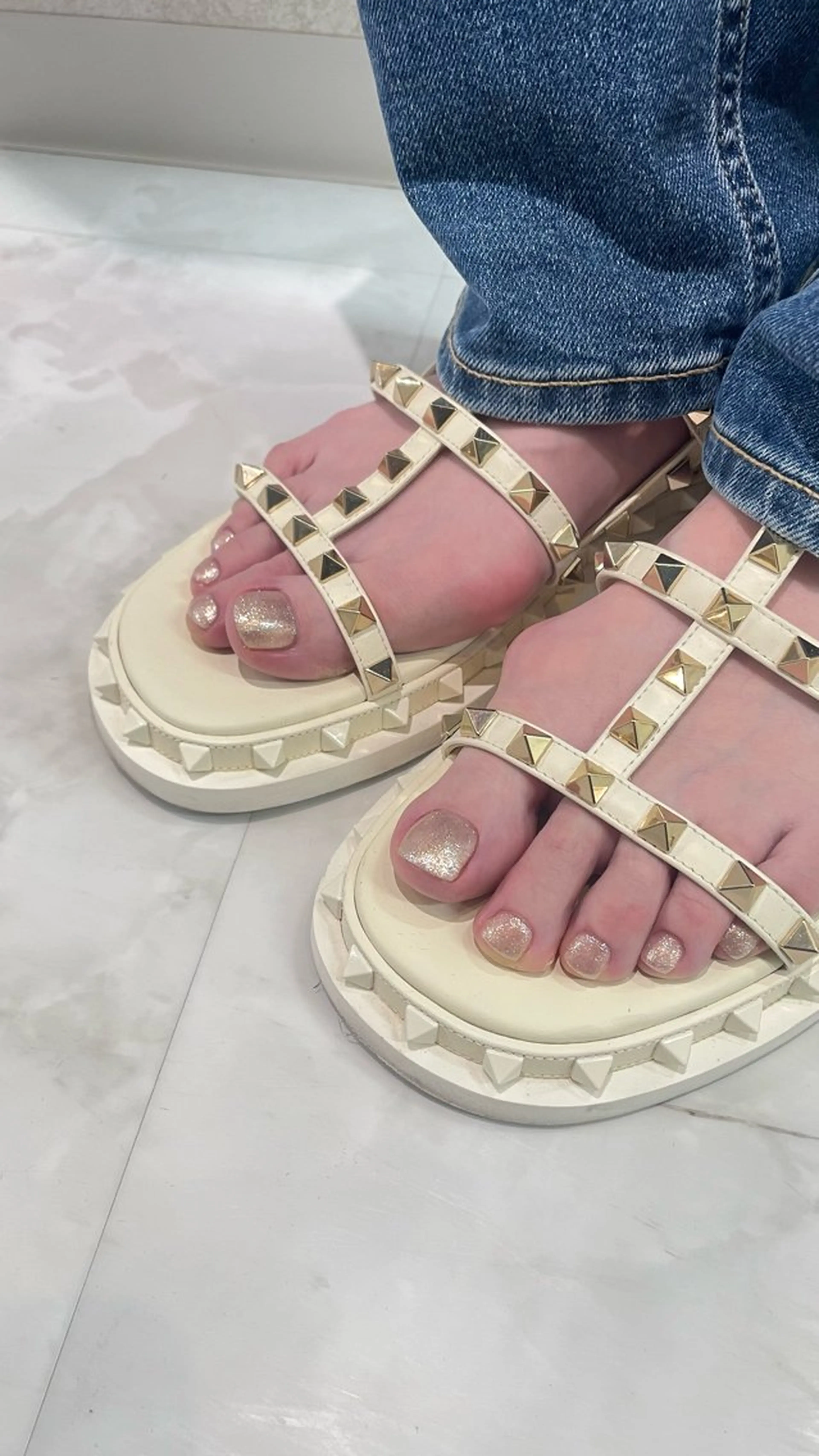 【オフあり】フットネイル ワンカラーの写真