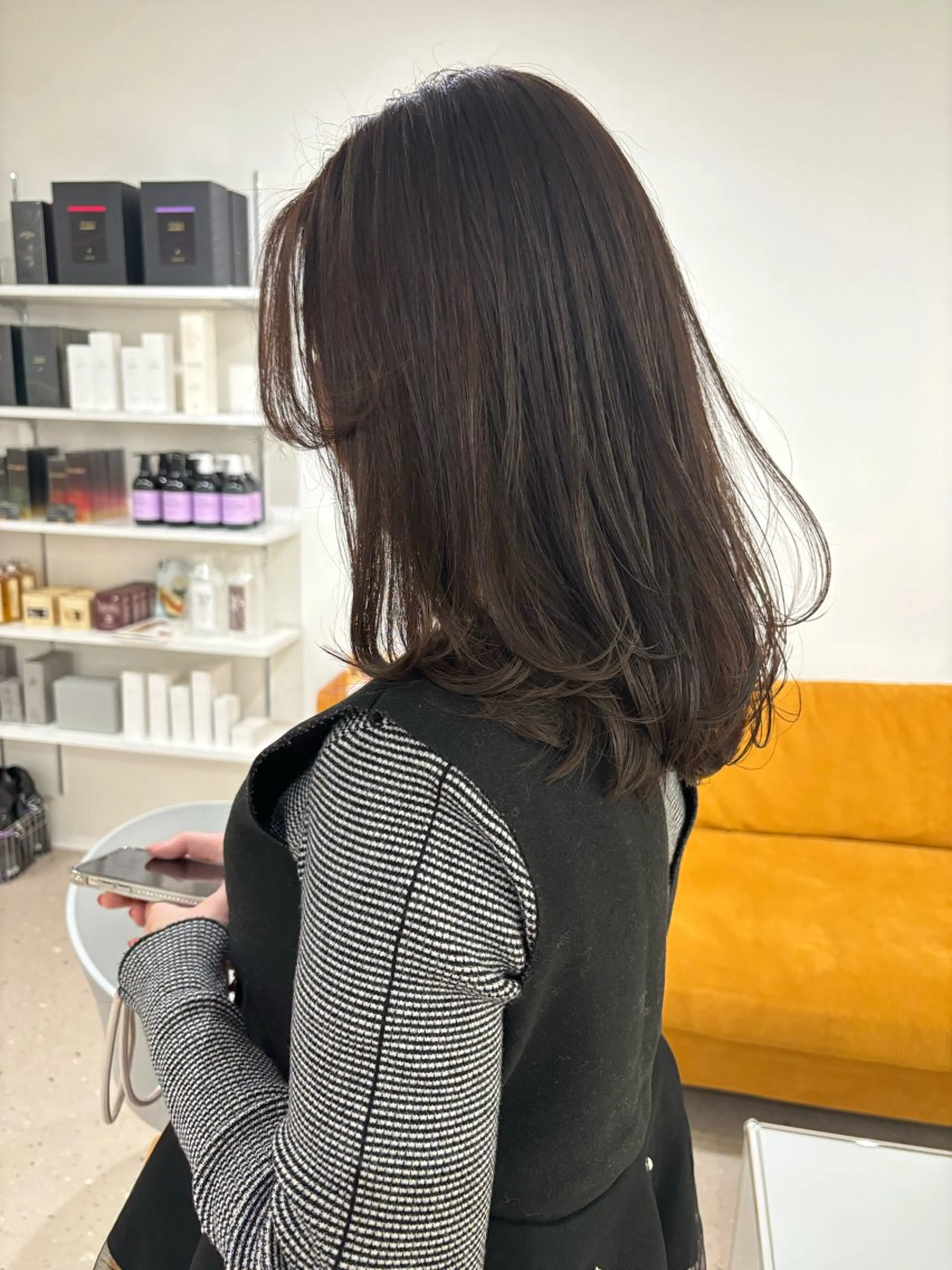 セミロング カラー カット ヘアカラー トリートメント 似合わせ美髪ヘア✨ 天王寺.阿倍野🌈のヘアスタイル