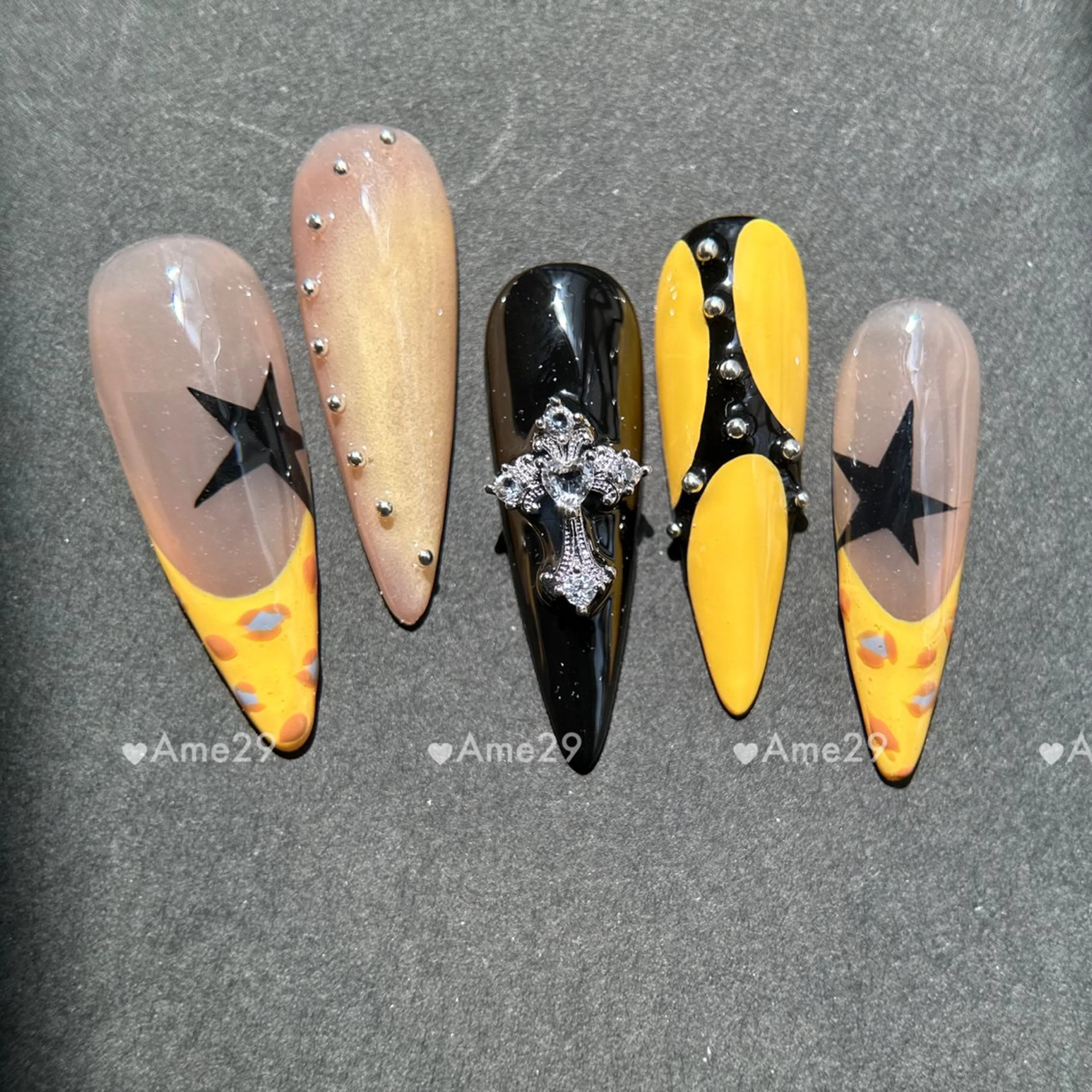 ネイル 長さ出し ネイルチップ AME29 Nail ネイルサロンのネイルデザイン