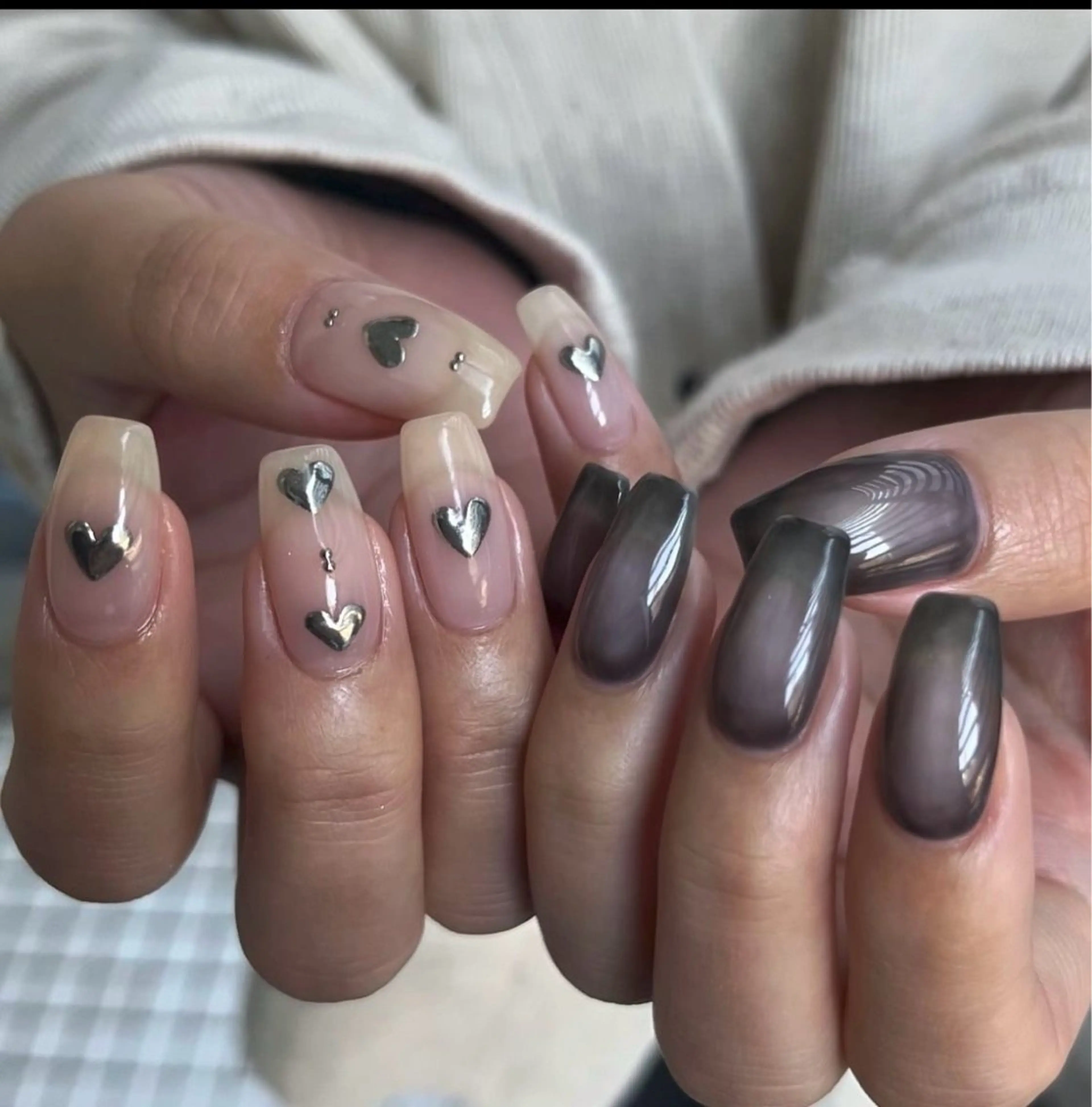 ネイル ハート 持ち込み バレンタイン LISA ANA.CHUOのネイルデザイン