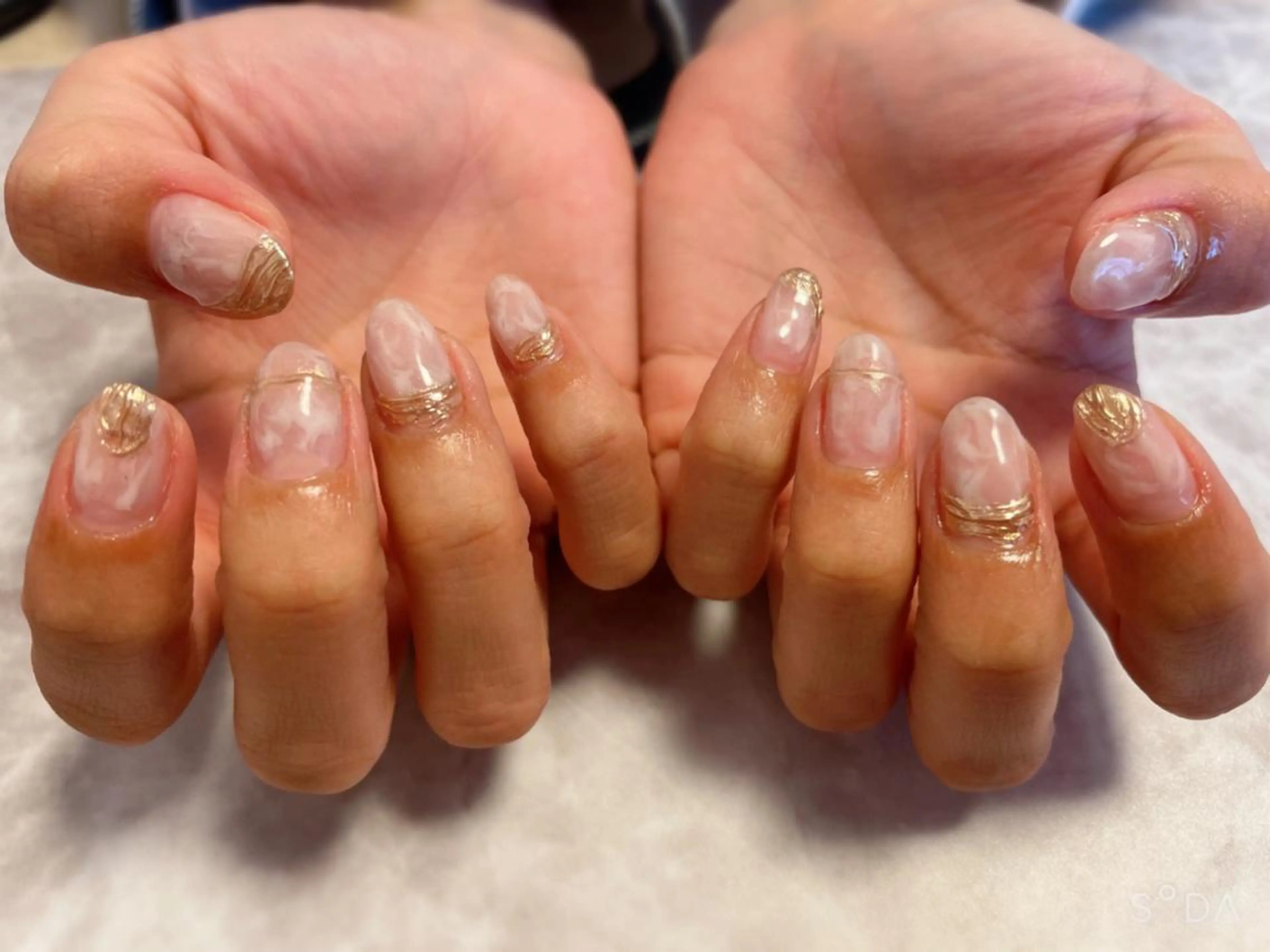 ネイル 大理石ネイル(マーブル) ニュアンスネイル Betty❤︎ ネイル＆よもぎ蒸しのネイルデザイン