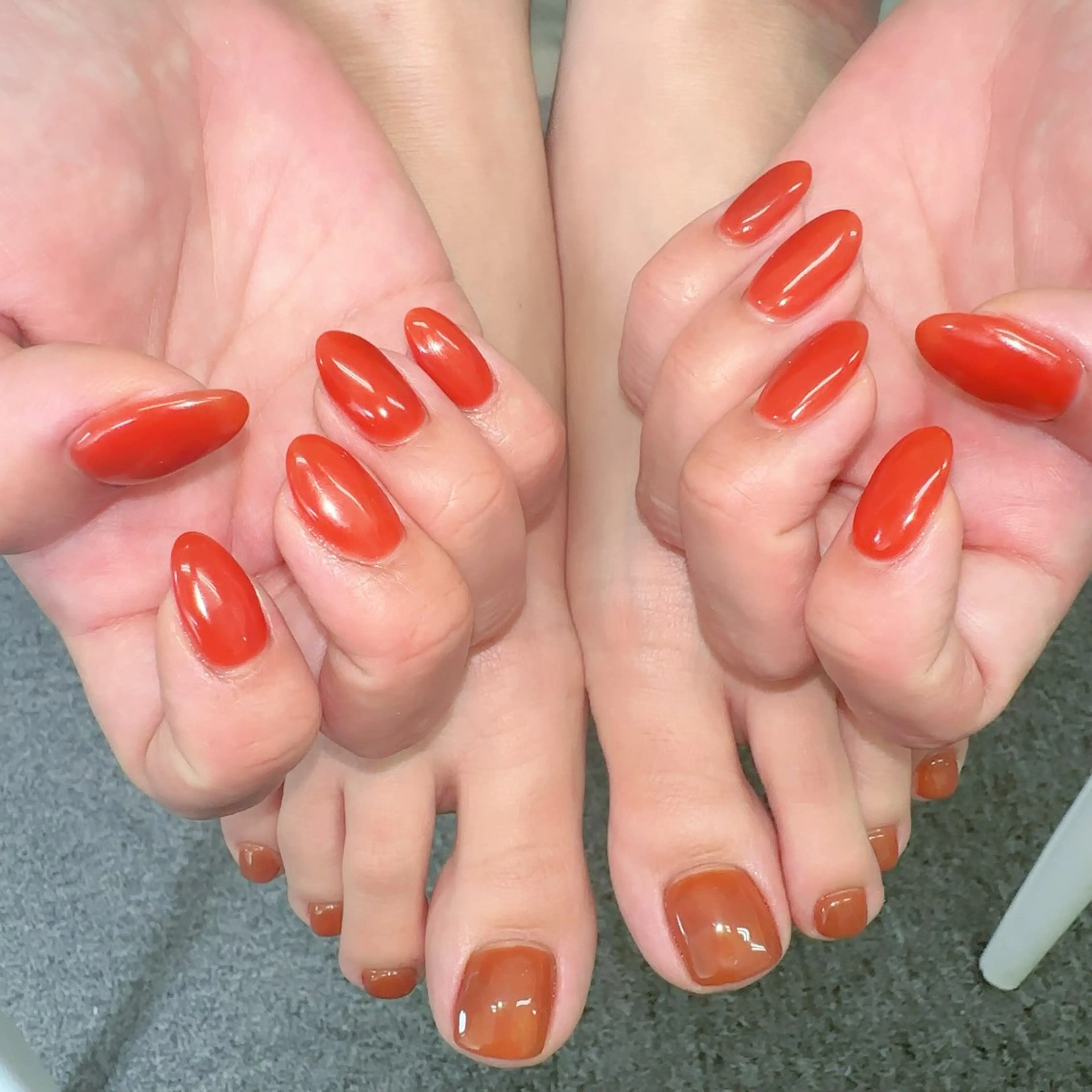 ネイル フットネイル ワンカラーネイル ハンドネイル KAONAIL ☆MAI☆のネイルデザイン