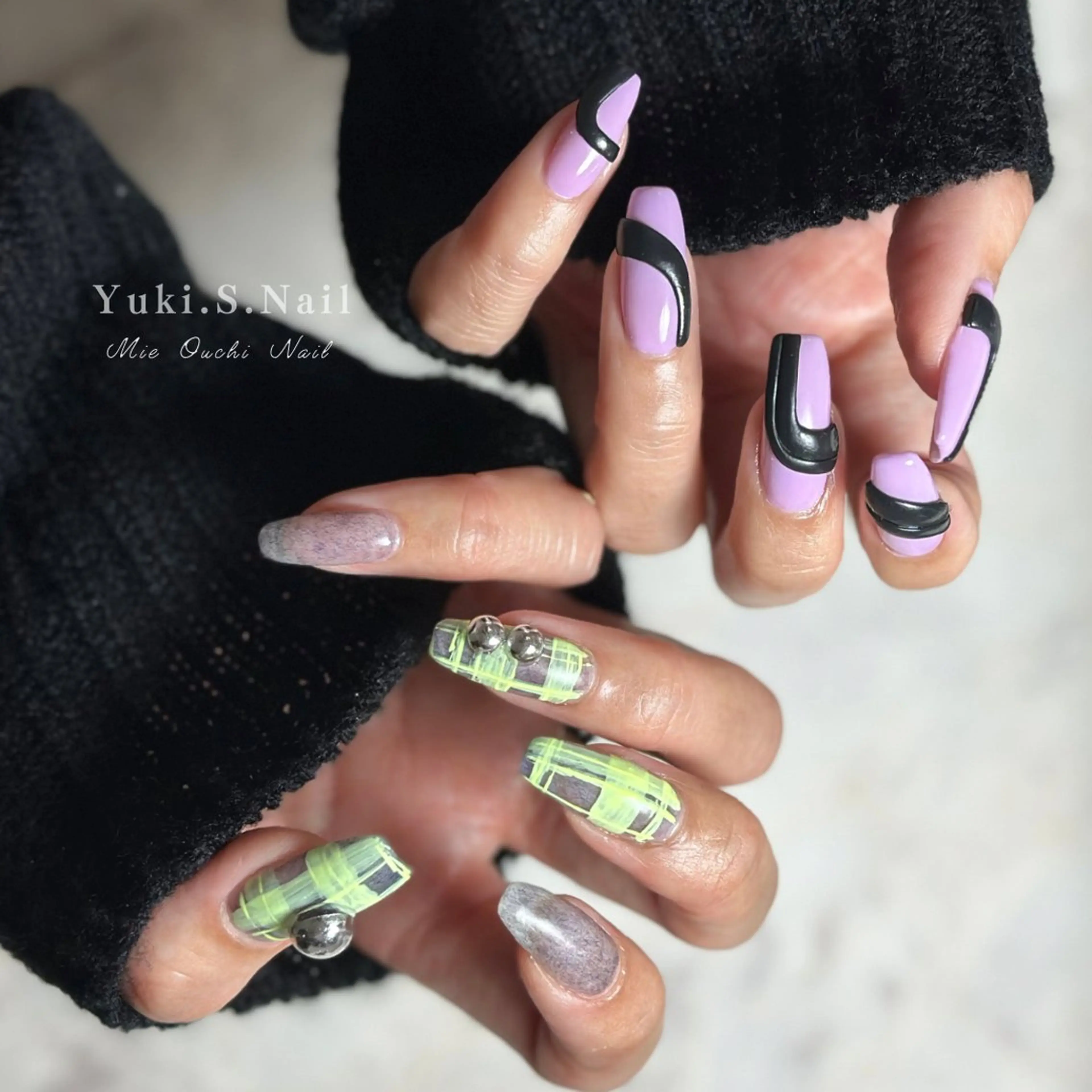 ロング ハンドネイル Yuki S.Nailのネイルデザイン