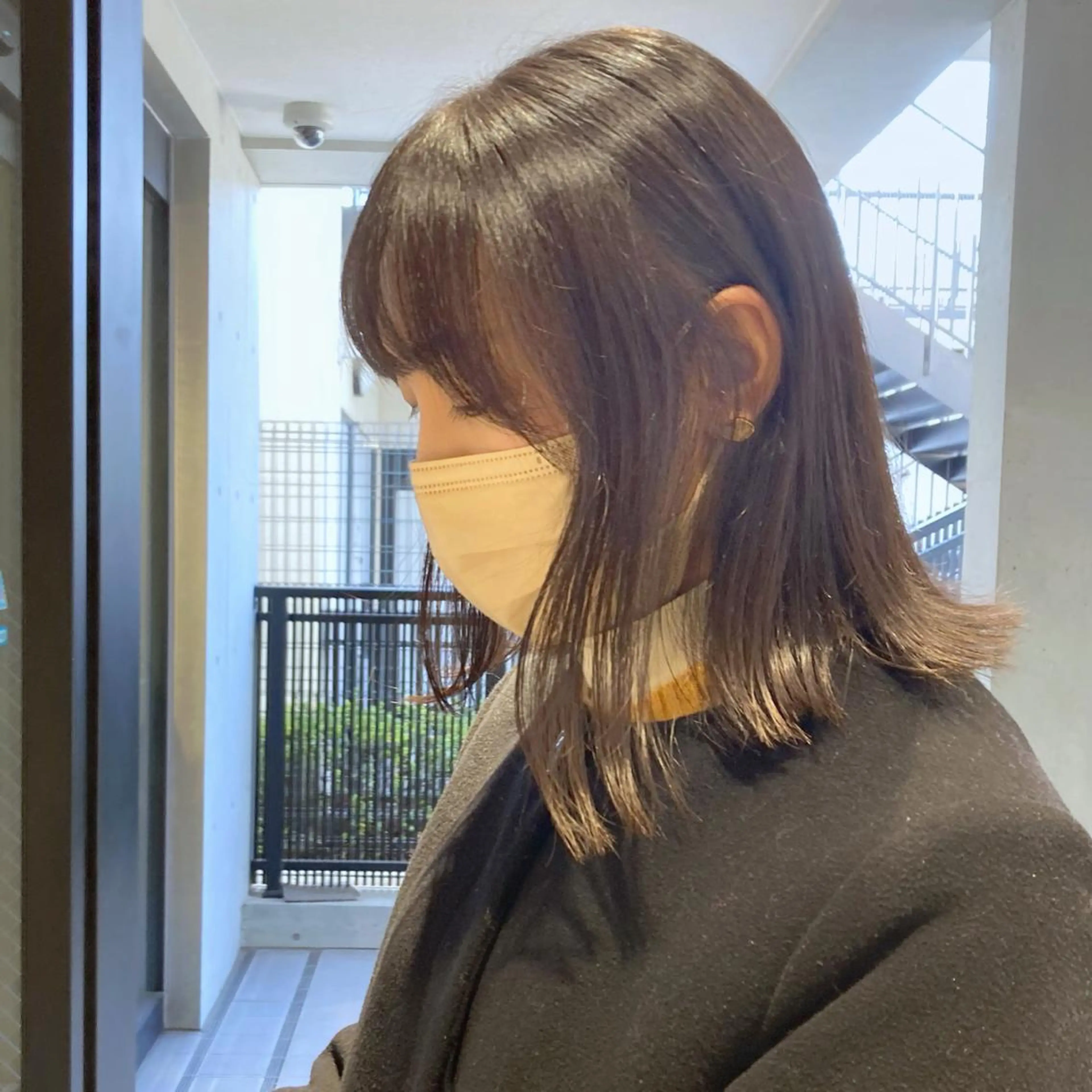 ミディアム カラー グレージュ 髪質改善 トリートメント MURANAKA RYOのヘアスタイル