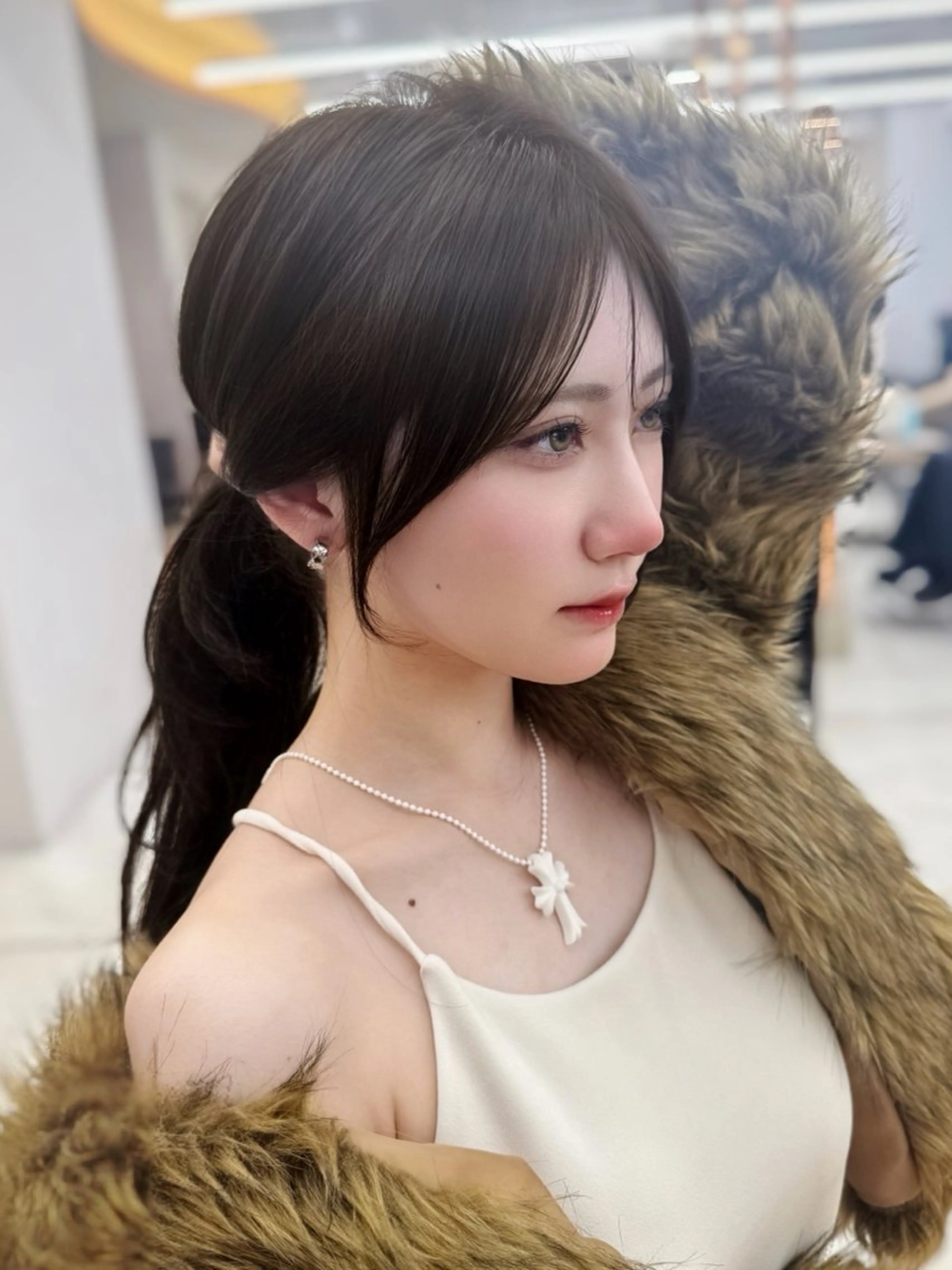 ミディアム レイヤー/韓国❣️ 髪質改善/e_kiのヘアスタイル