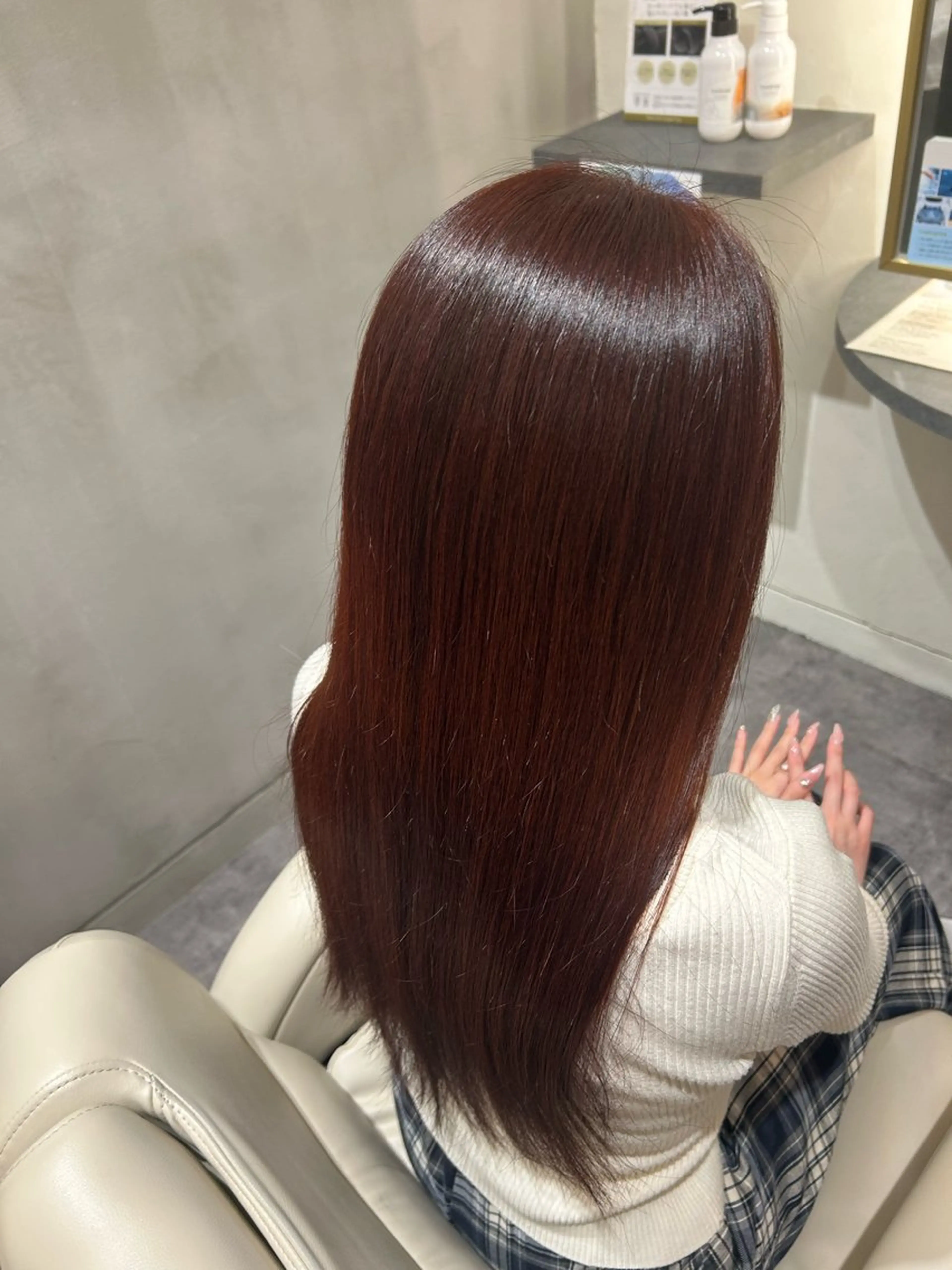 ロング カラー ピンクカラー レッドカラー ヘアカラー 天王寺/HOOP/ 城山悠蘭のヘアスタイル