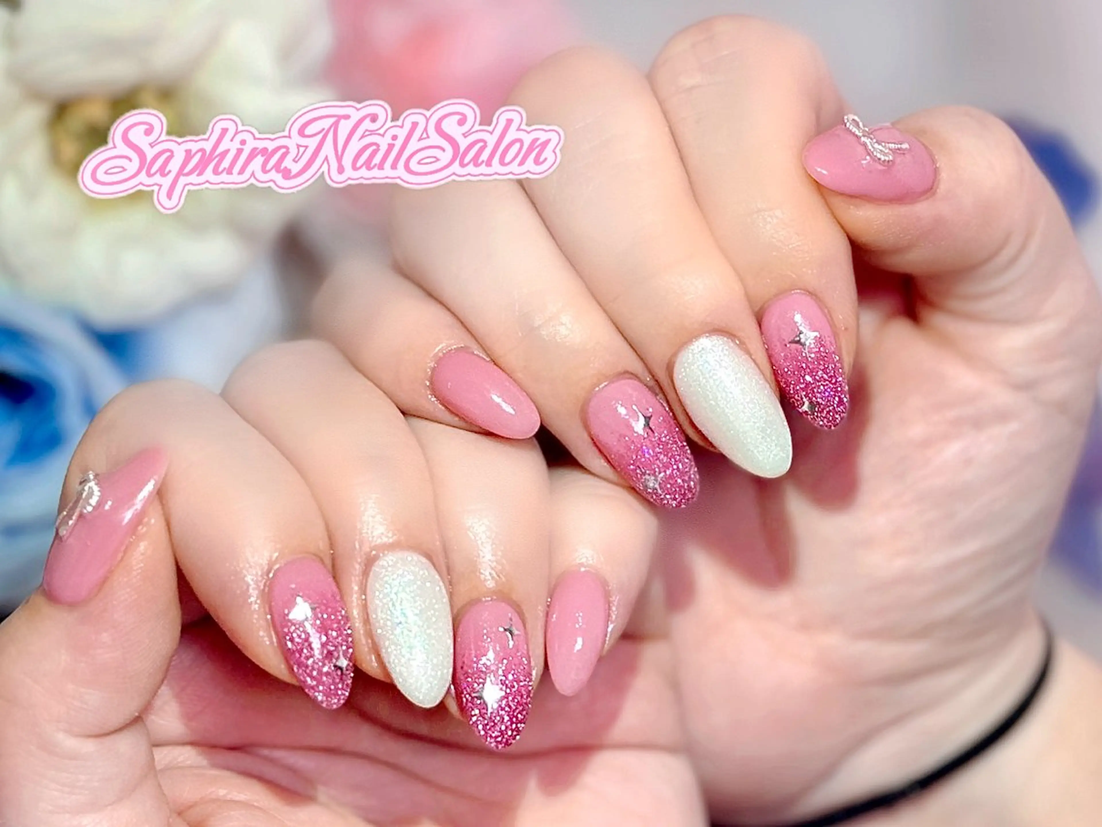 カラー ハンドネイル Saphiraネイル サロン錦糸町のネイルデザイン