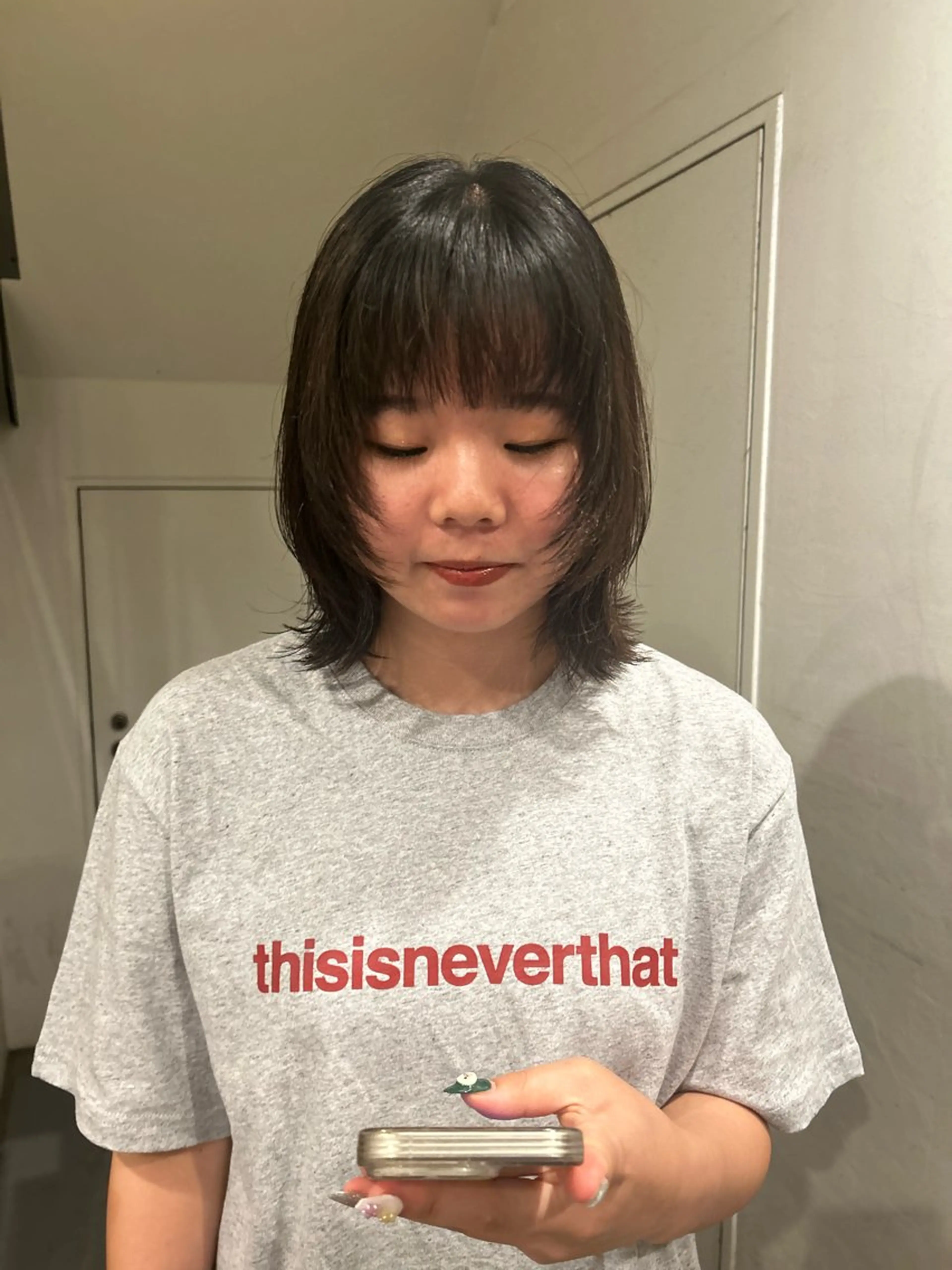 ミディアム レイヤーカット hen所属・心斎橋/レイヤー/ ブリーチ/モエのヘアスタイル