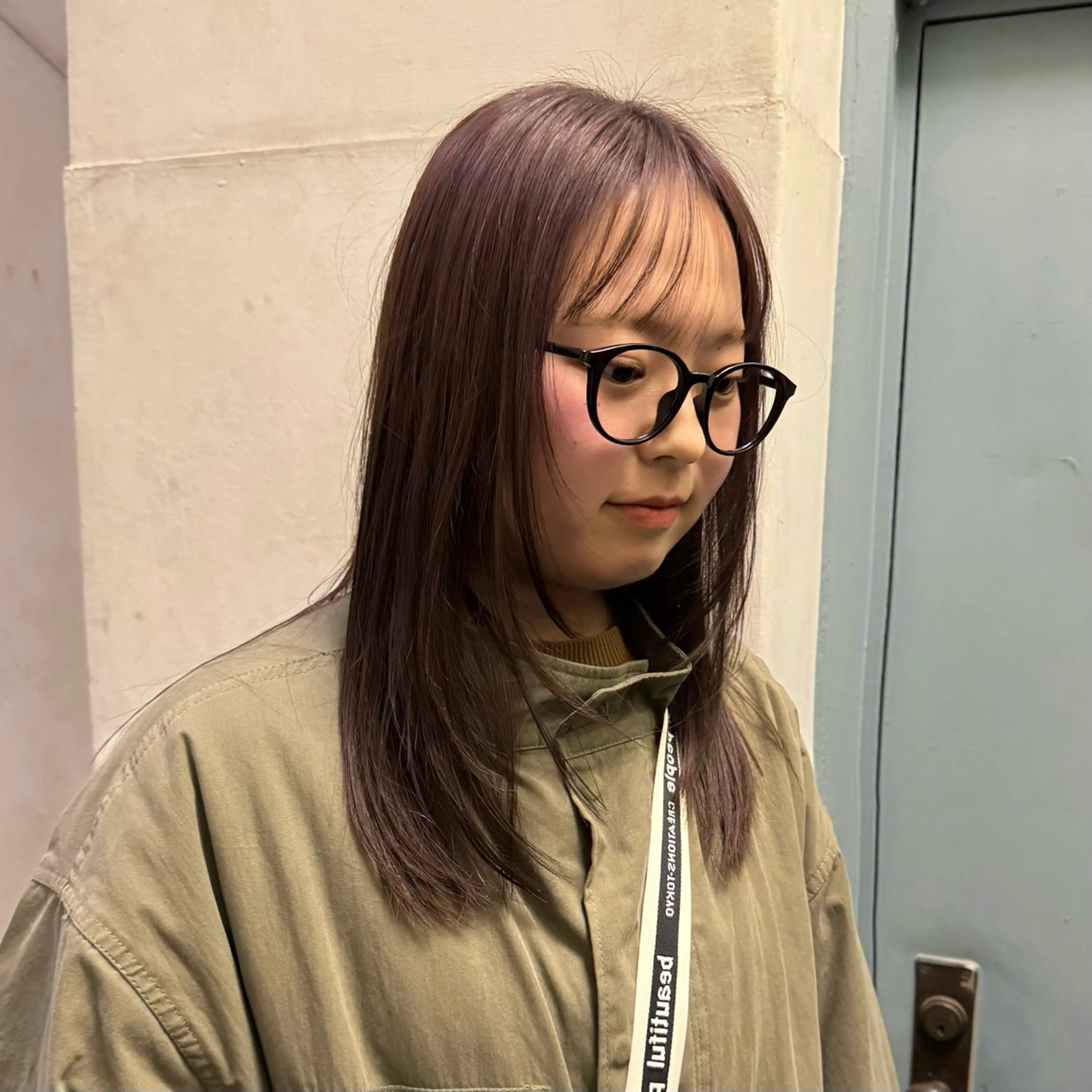 ロング カラー 顔周りカット レイヤーカット カット ヘアカラー 清水愛果/似合わせ カット/透明感カラーのヘアスタイル