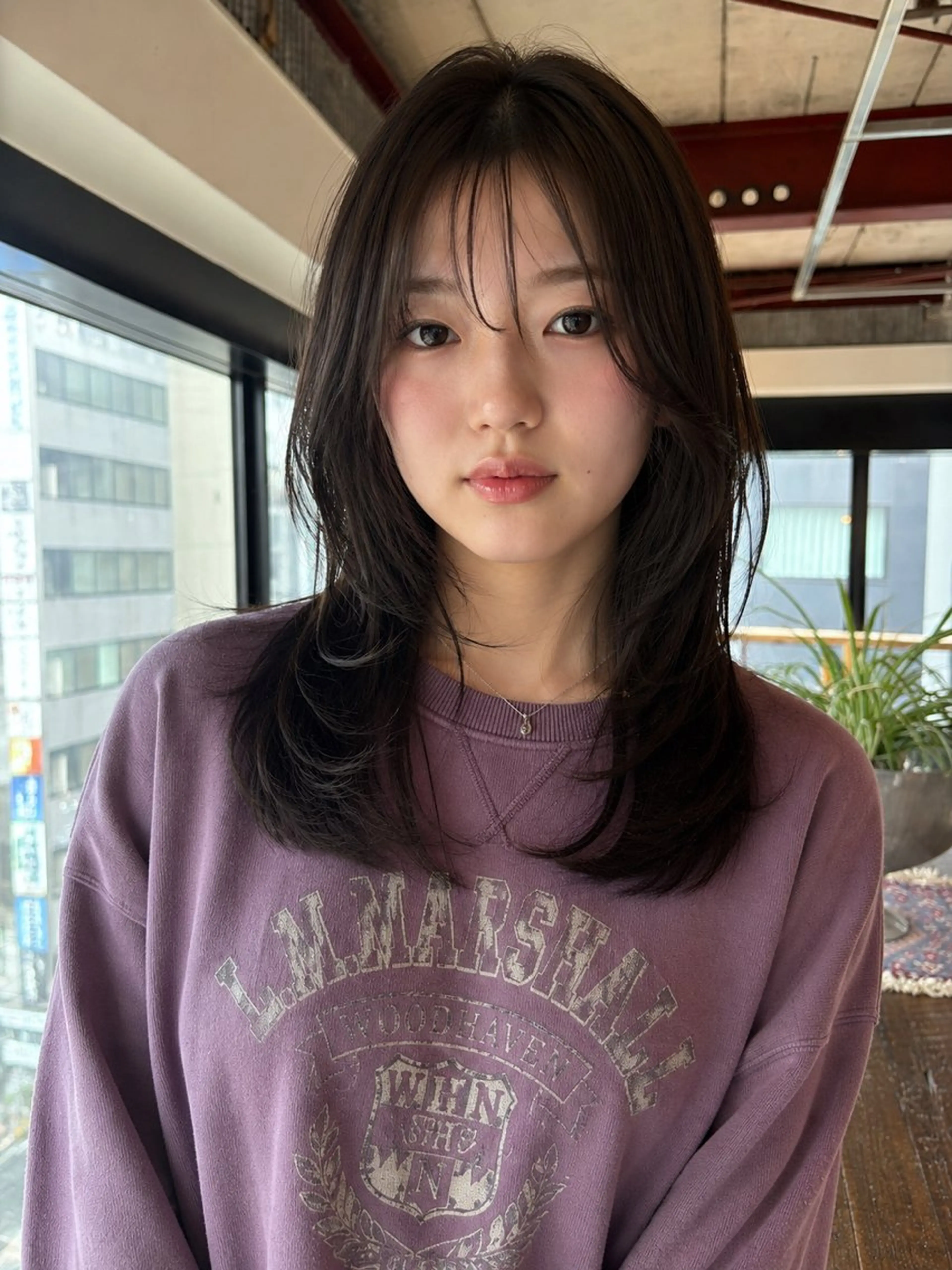 ミディアム カラー カット ヘアカラー トリートメント レイヤー ハイトーン/YUTOのヘアスタイル