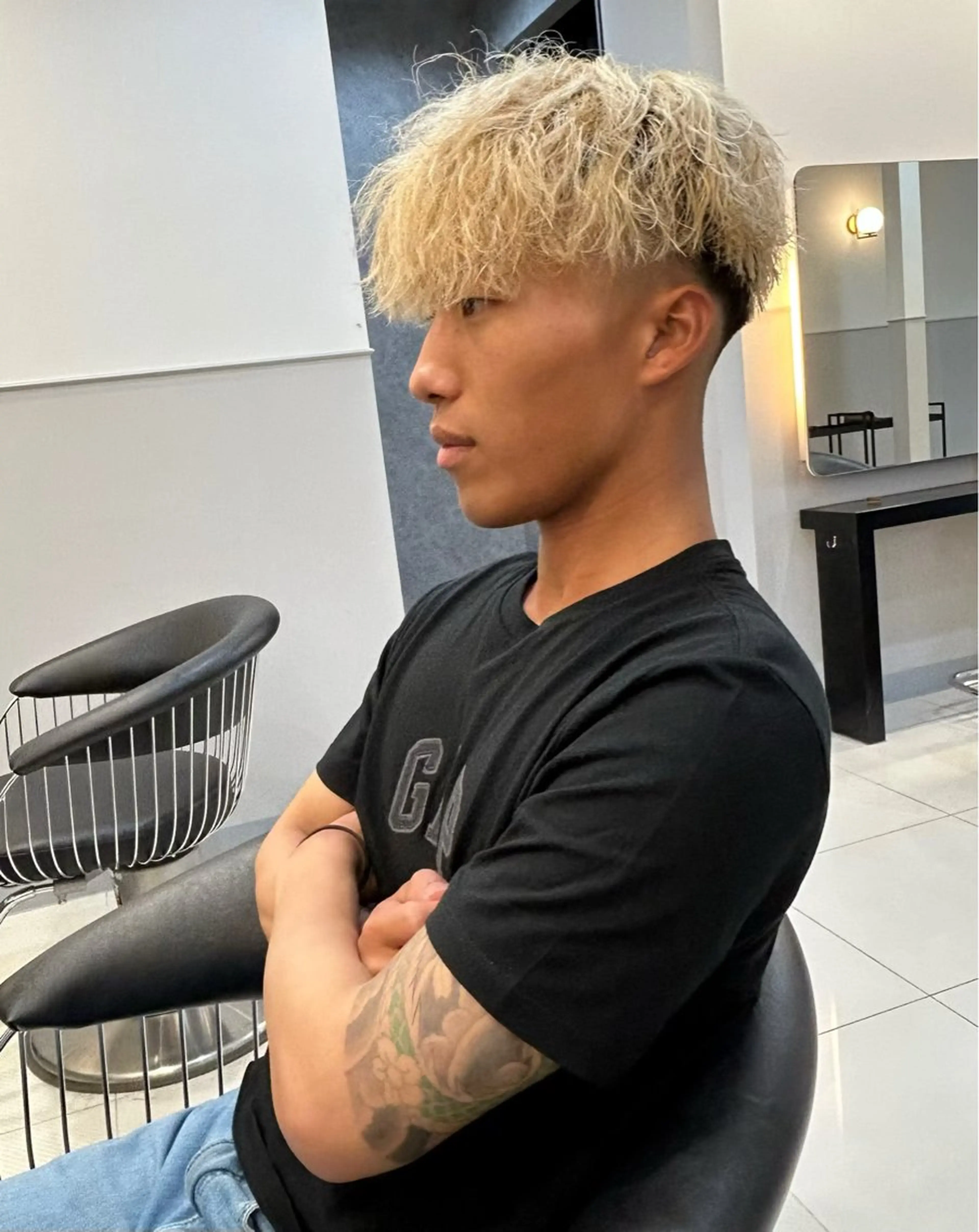 カラー パーマ メンズ 畑 雄貴のヘアスタイル