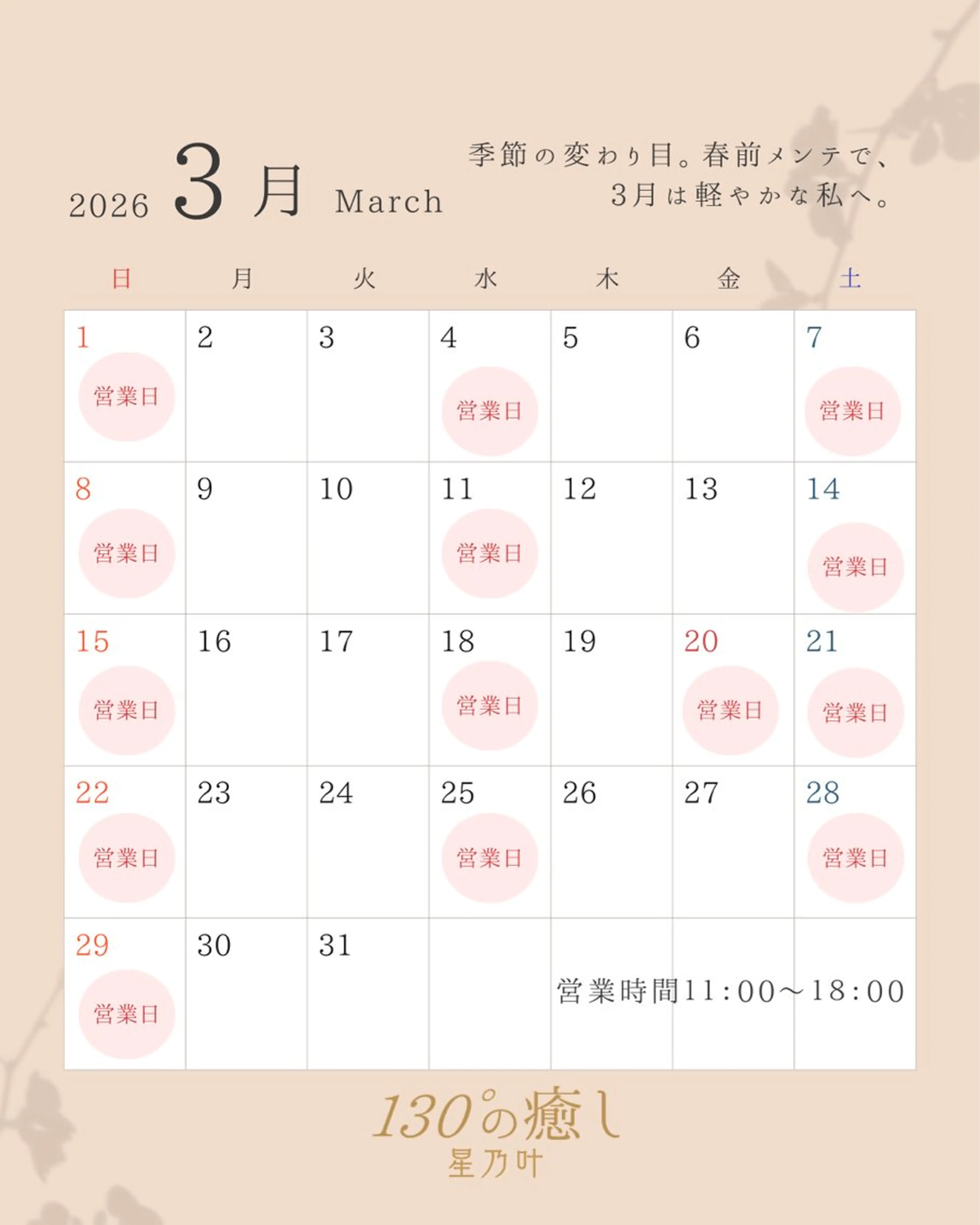 130°の癒し星乃叶 藤縄ほのかのエステ・リラクイメージ