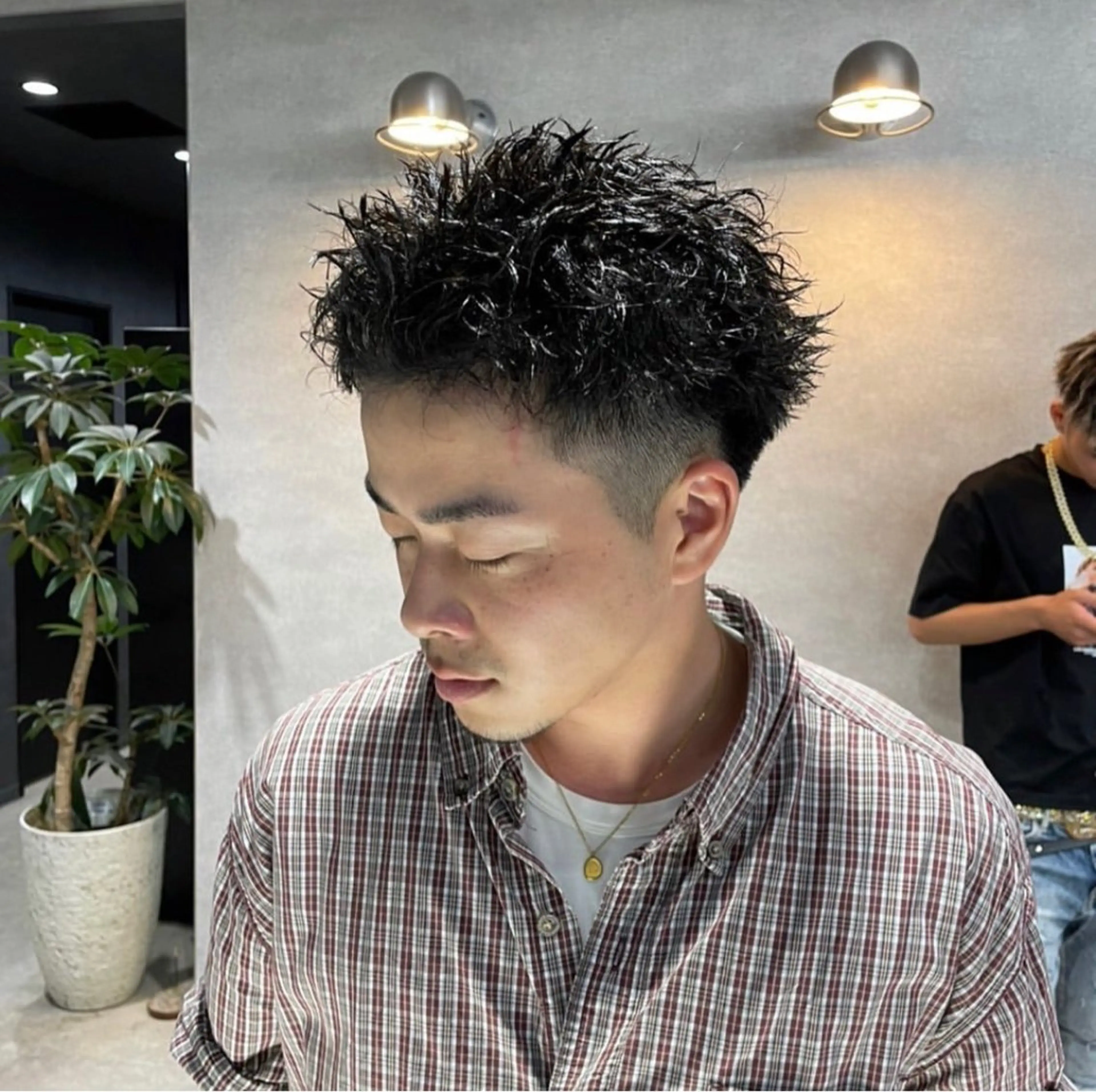 ショート カラー パーマ メンズ カット ヘッドスパ ヘアセット 🔥メンズ 特化🔥菊水皐暉🔥のヘアスタイル