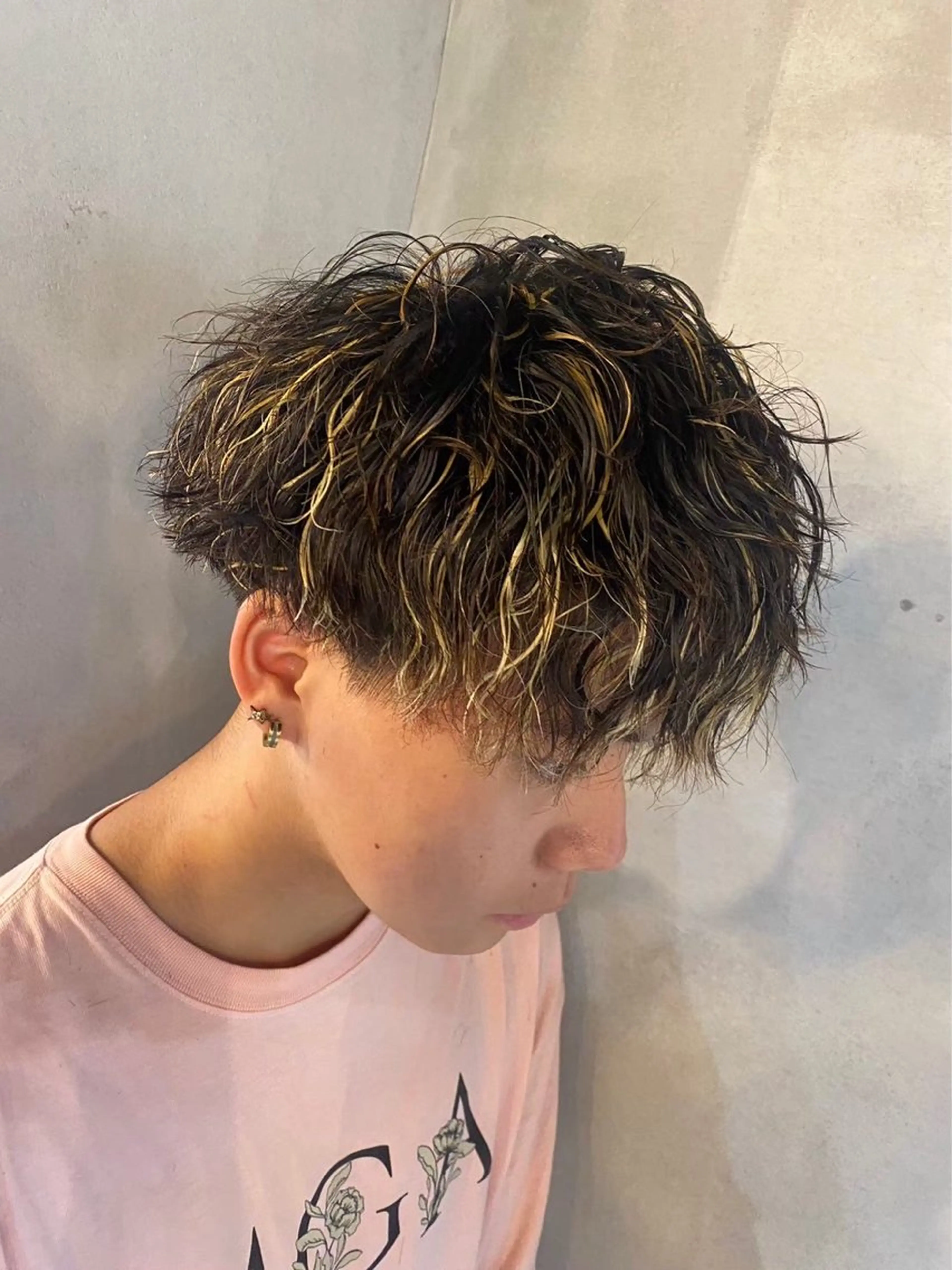 カラー パーマ メンズ 石川 歳也のヘアスタイル
