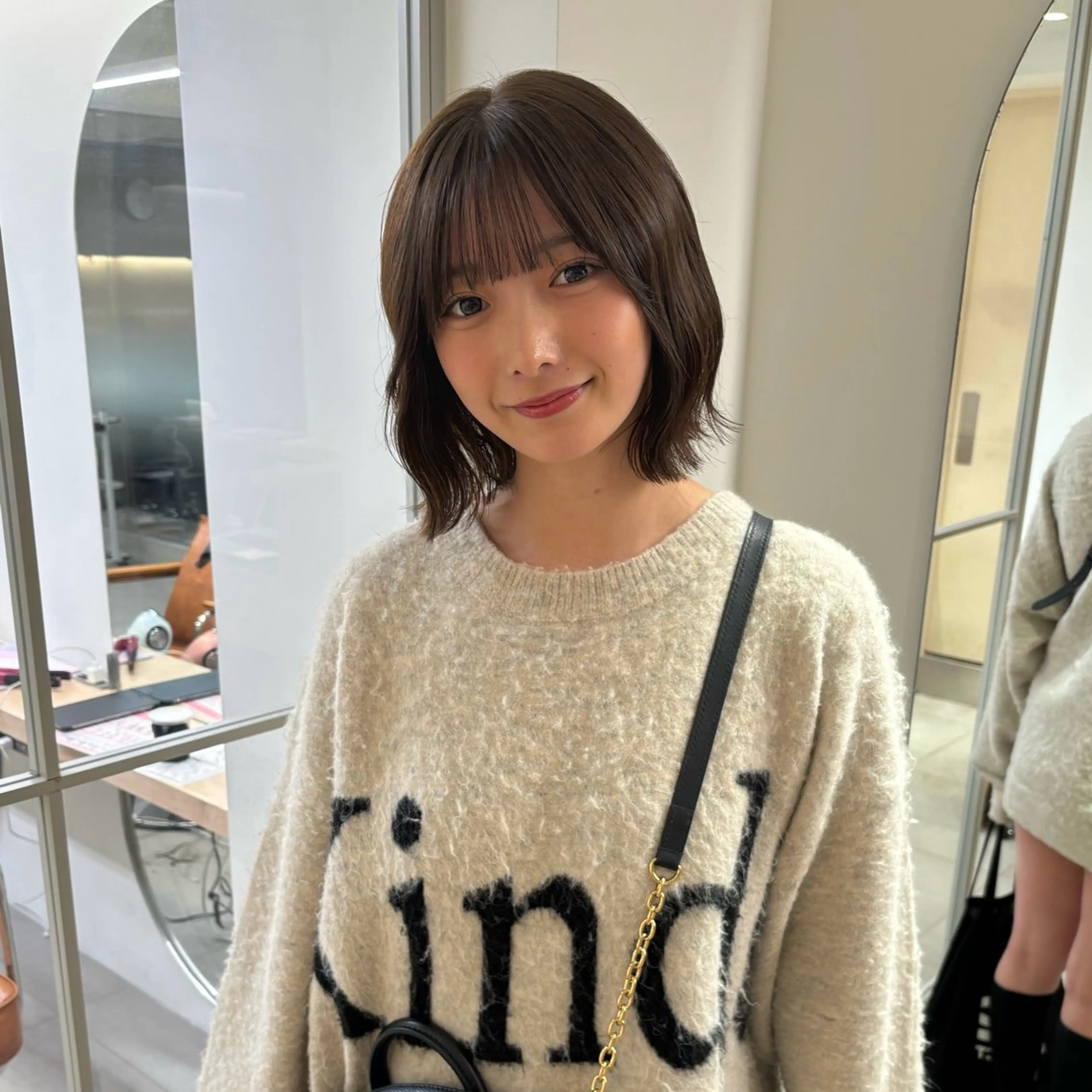 ミディアム カラー ベージュカラー ブリーチ ブリーチなしカラー お洒落パーマ/ボブ ❄️Tomoka❄️のヘアスタイル