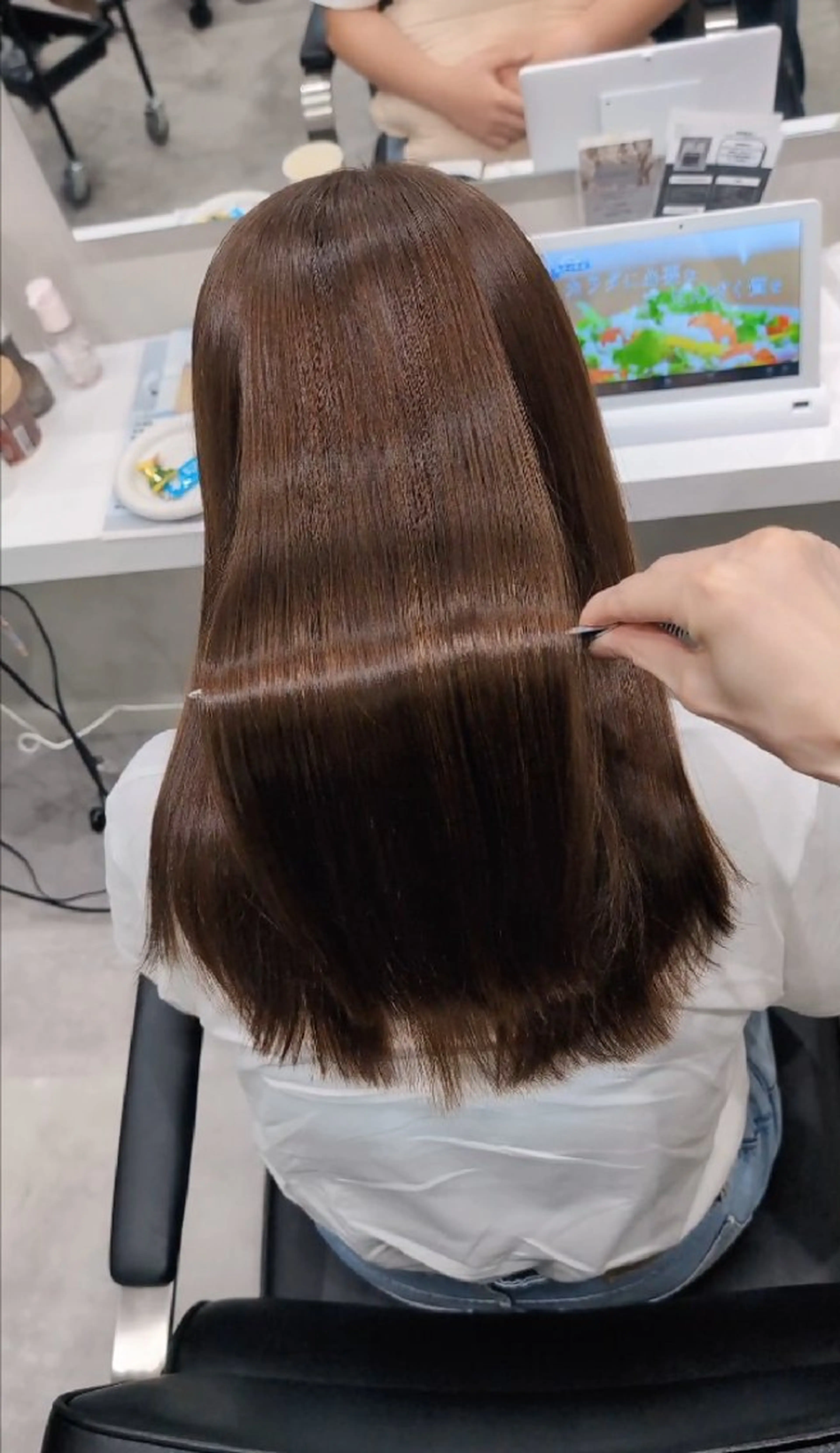 ロング 髪質改善 トリートメント カット 縮毛矯正 髪質改善/ 上村旺武のヘアスタイル