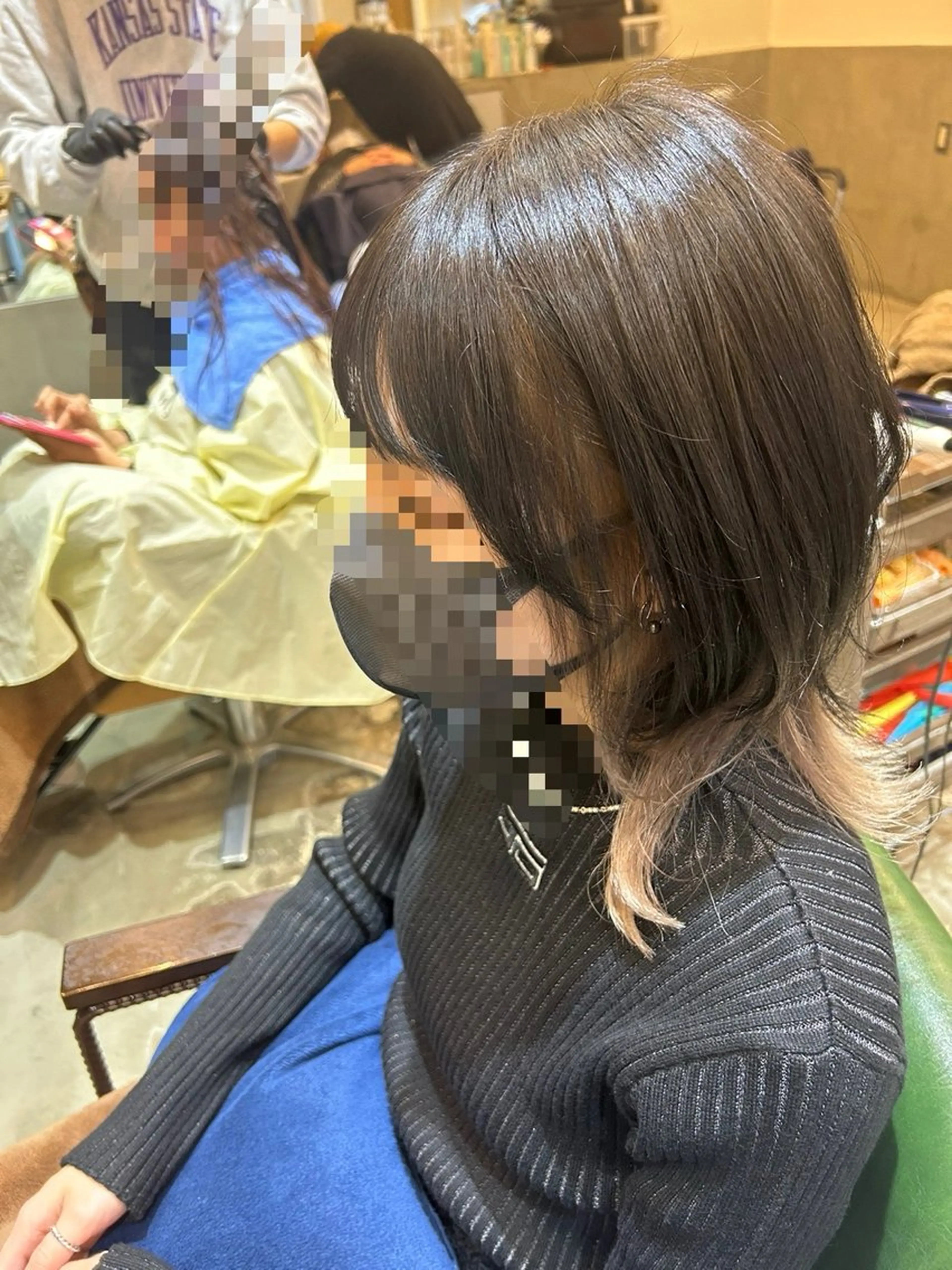 ミディアム カラー カット ヘアカラー トリートメント 若狭 彩花のヘアスタイル