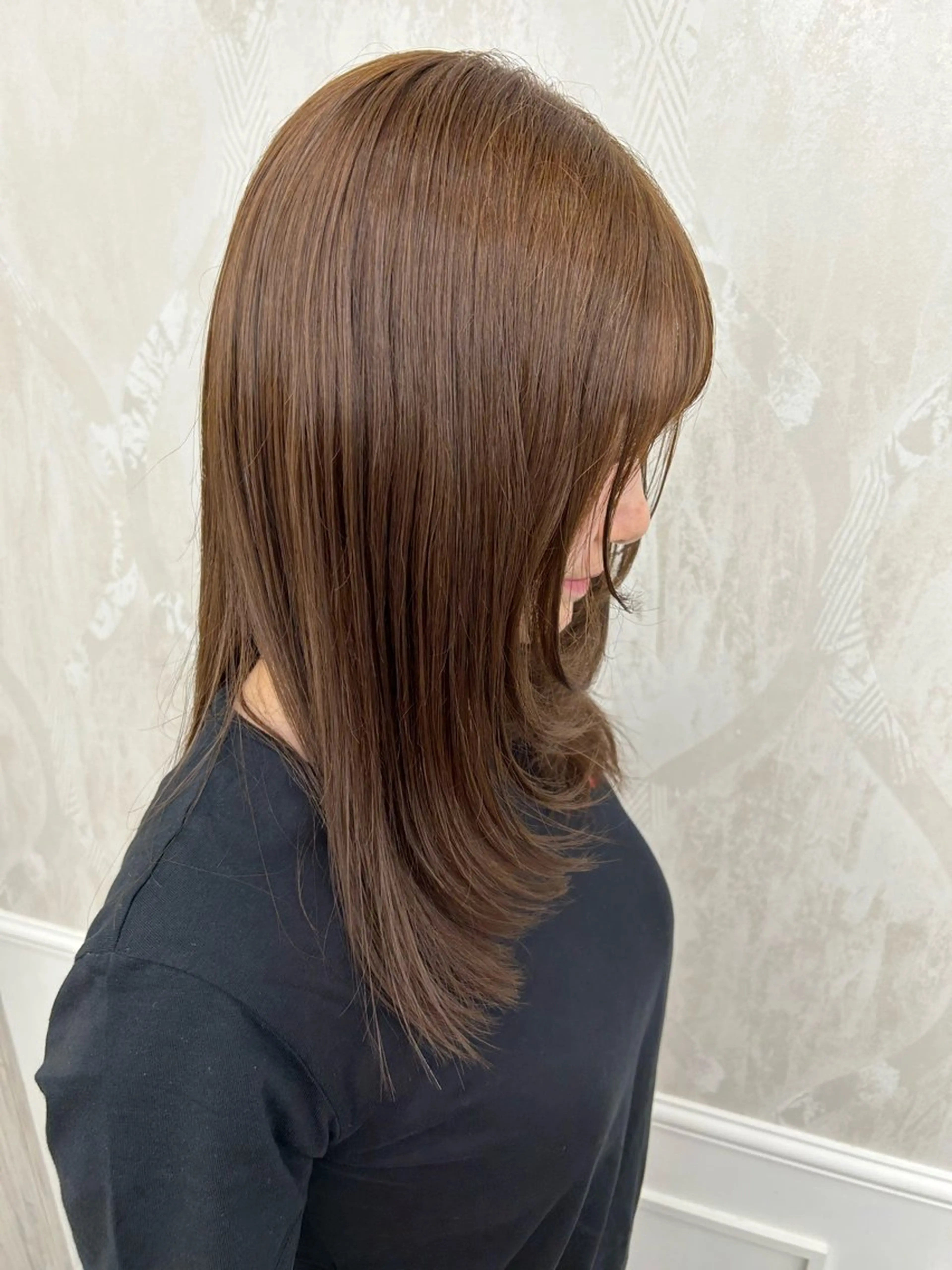 セミロング カラー カット ヘアカラー トリートメント カットモデル 天王寺🤍haruのヘアスタイル