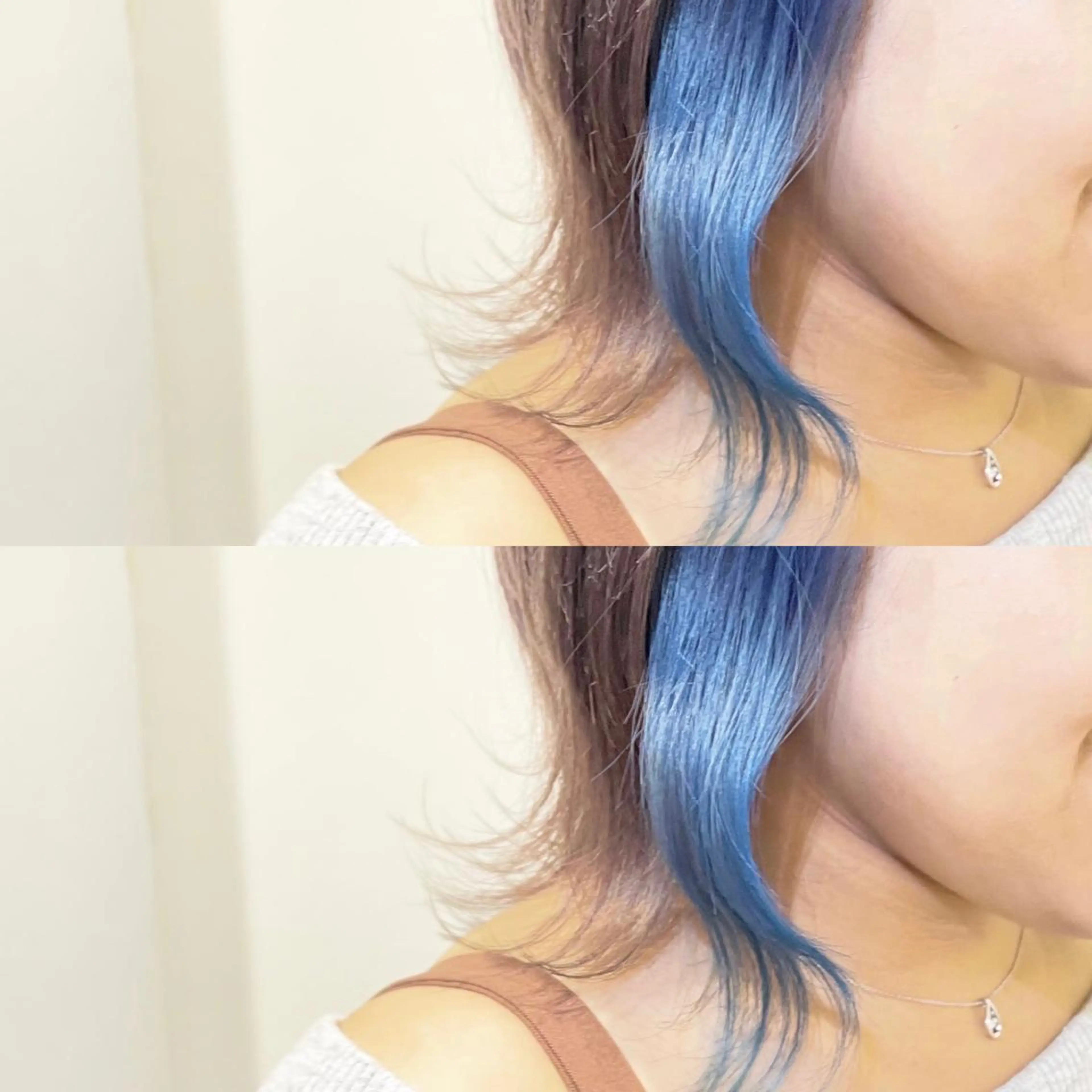 ミディアム カラー ミストバング ブリーチ デザインカラー イヤリングカラー  フェイスフレーミング 🦋韓国系指名No1 店長/圓山 祐也🦋のヘアスタイル