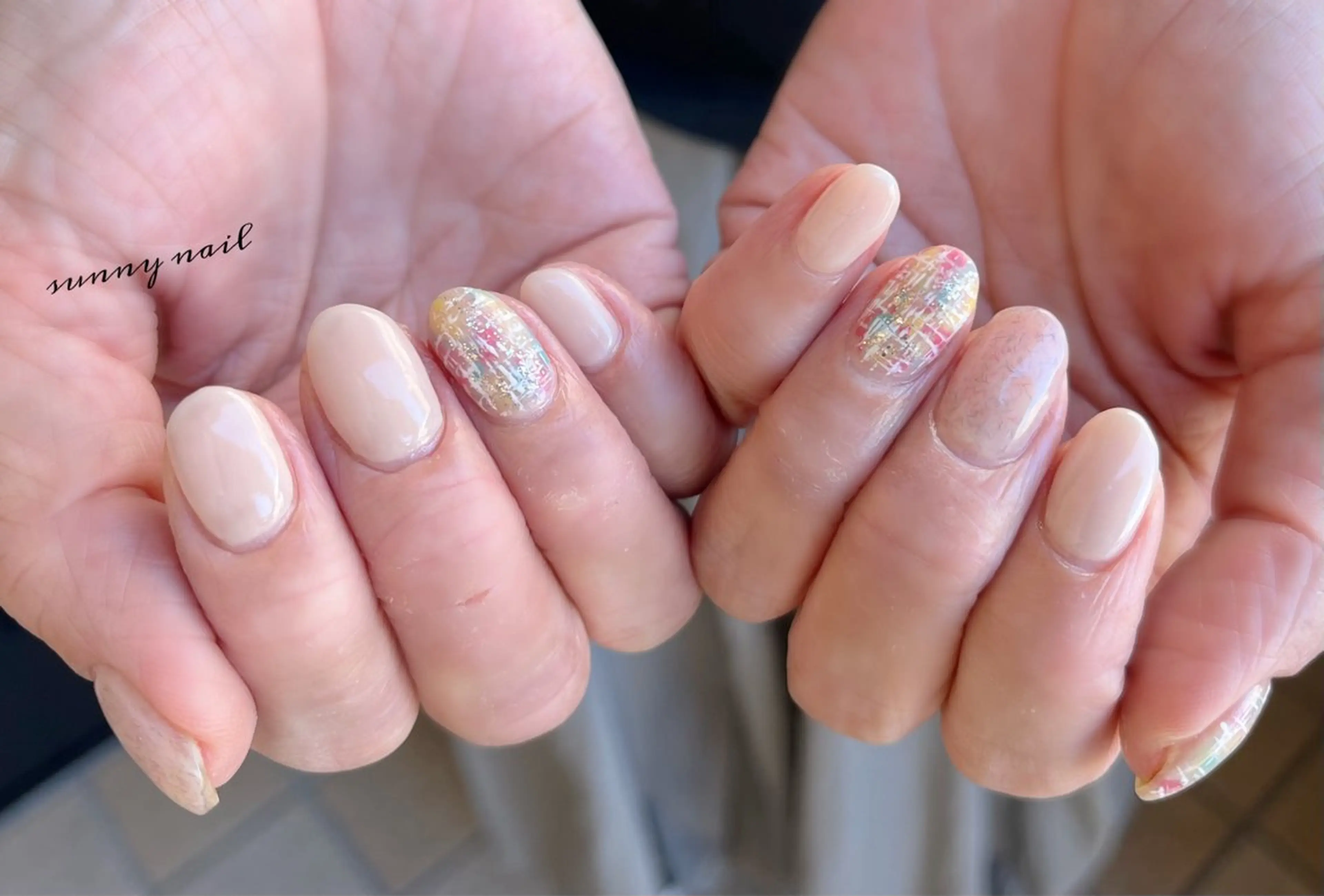 ネイル ツイードネイル sunny nailのネイルデザイン
