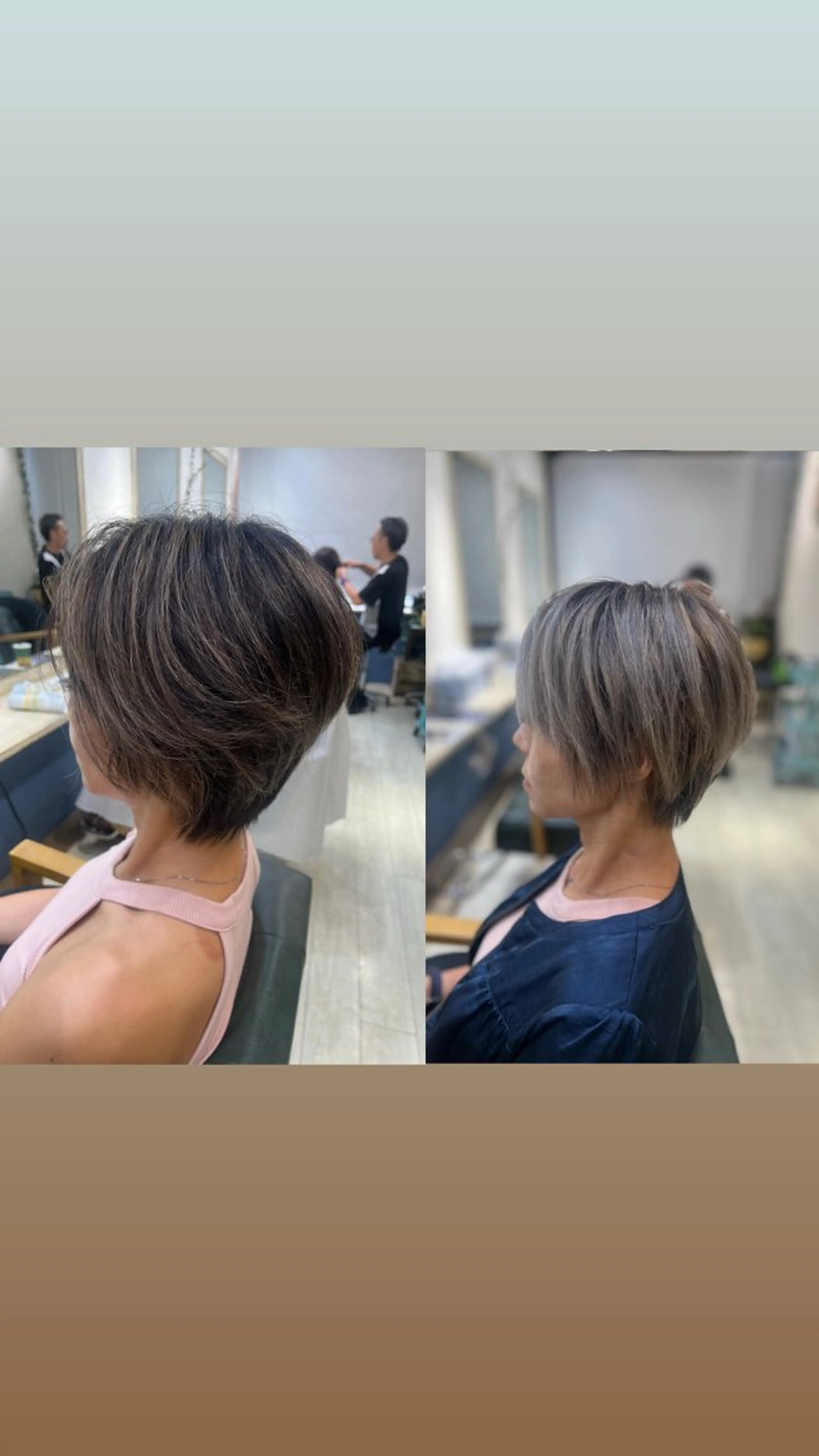 ショート カラー ブリーチ ハイライトカラー オレンジ ボブ ハイライト たけかわ みずきのヘアスタイル