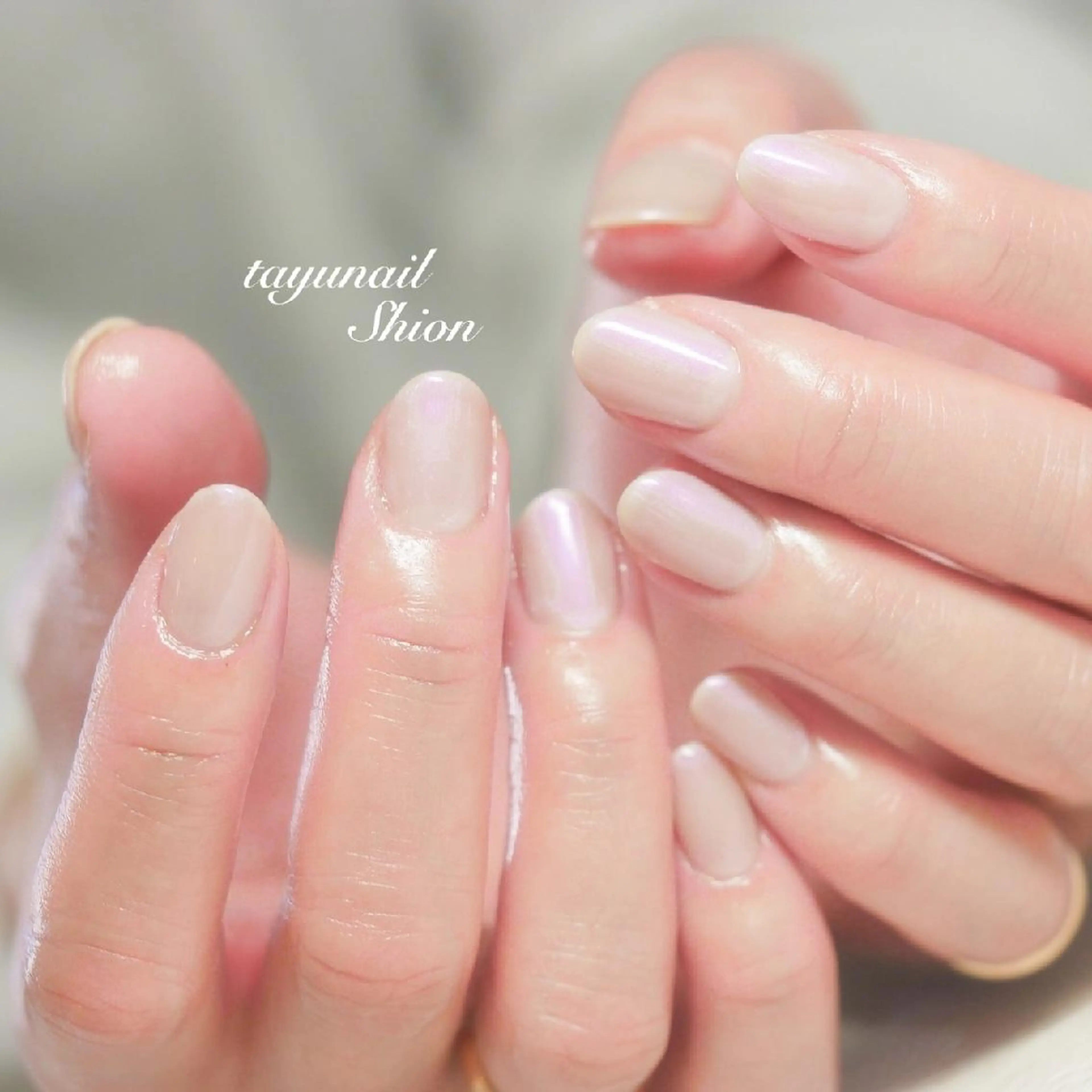 ネイル ブルー ジェルネイル ワンカラーネイル パラジェル 冬ネイル ネイルサロン 【たゆnail】のネイルデザイン