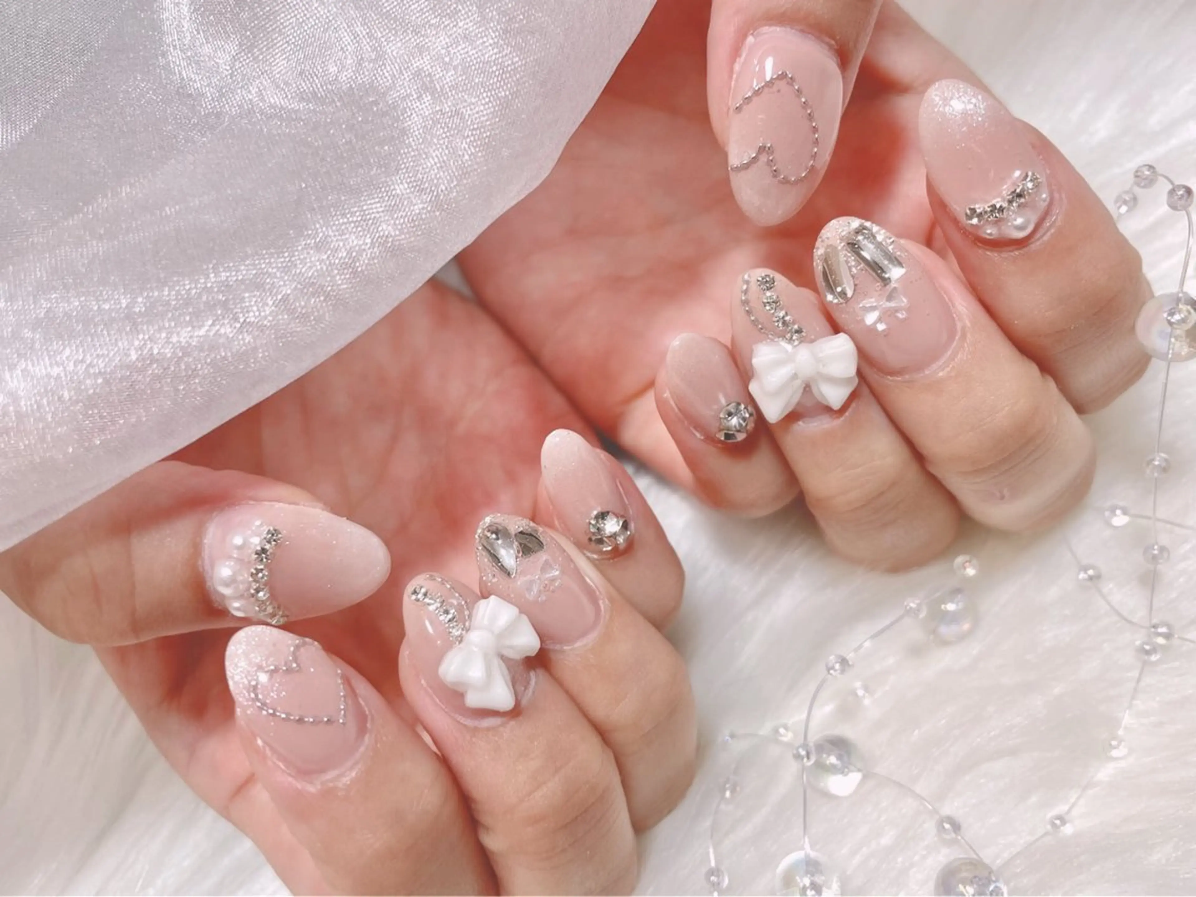 ネイル ジェルネイル パラジェル ワンホンネイル ハンドネイル ゆりか ジョアアンジェ福島のネイルデザイン