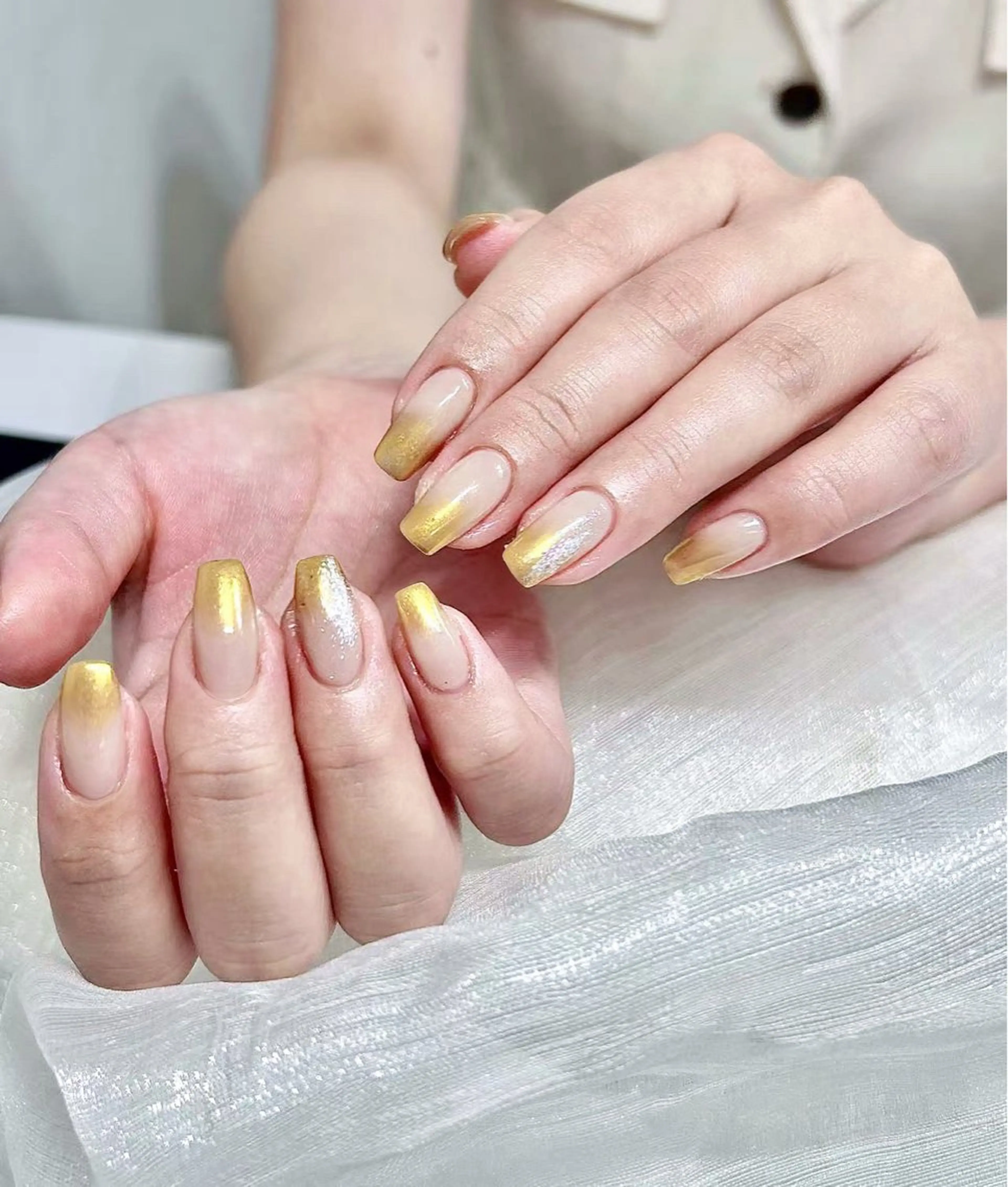 ネイル スカルプネイル シンプルネイル Lu nailsalonのネイルデザイン