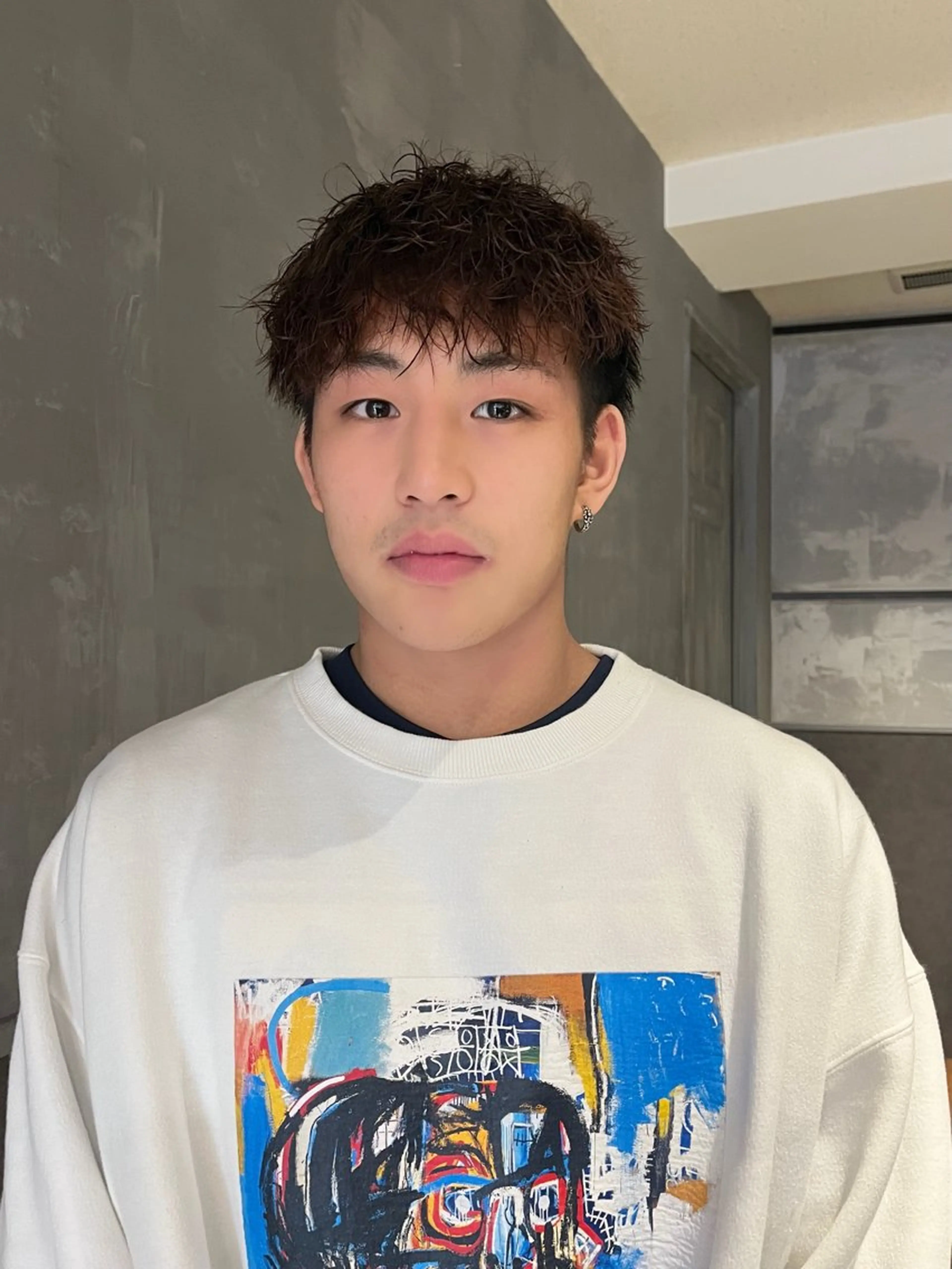 パーマ メンズ 田中 里奈のヘアスタイル