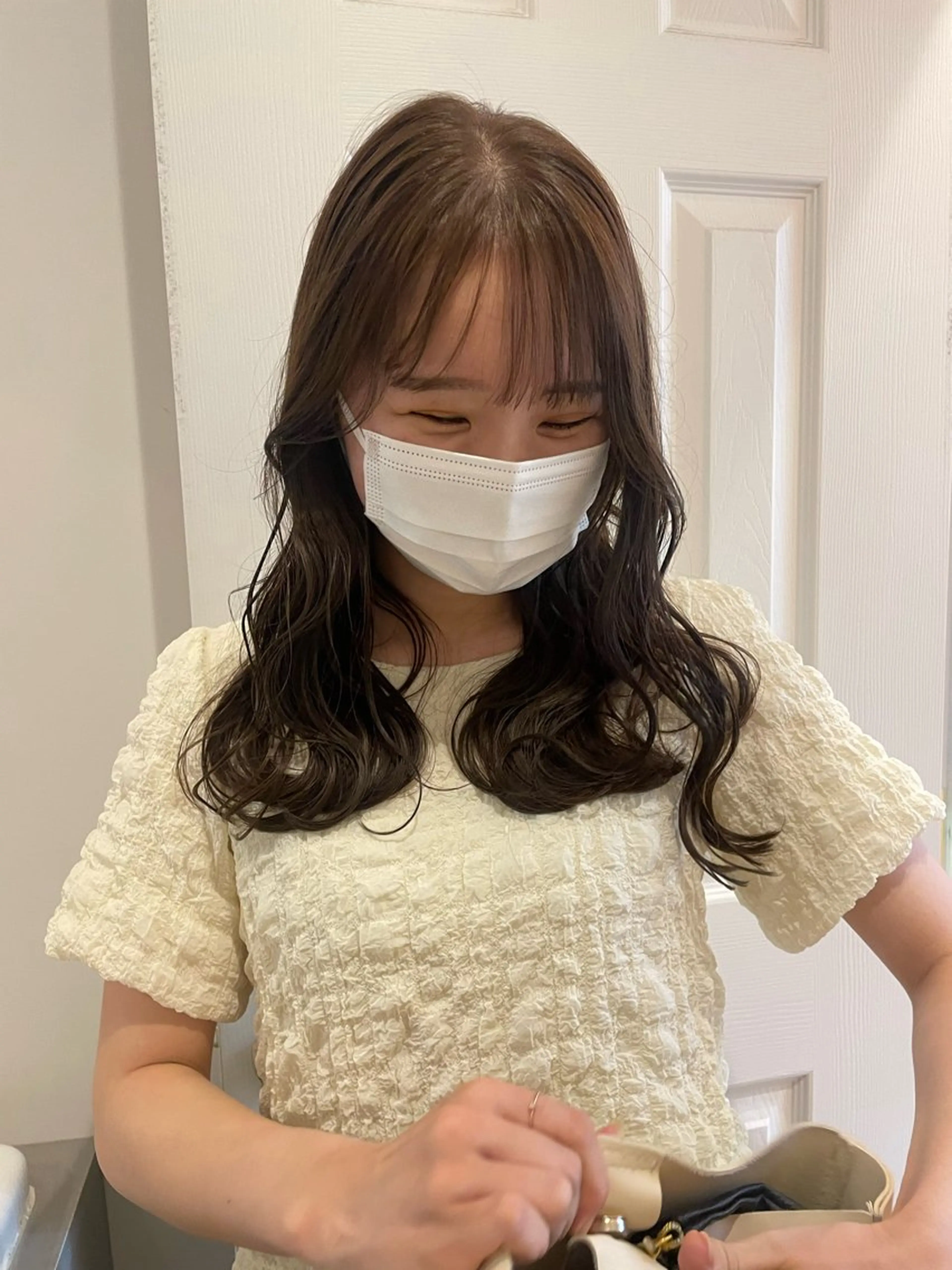 セミロング ヘアカラー ボブカットモデル/パ ーマ/harunaのヘアスタイル