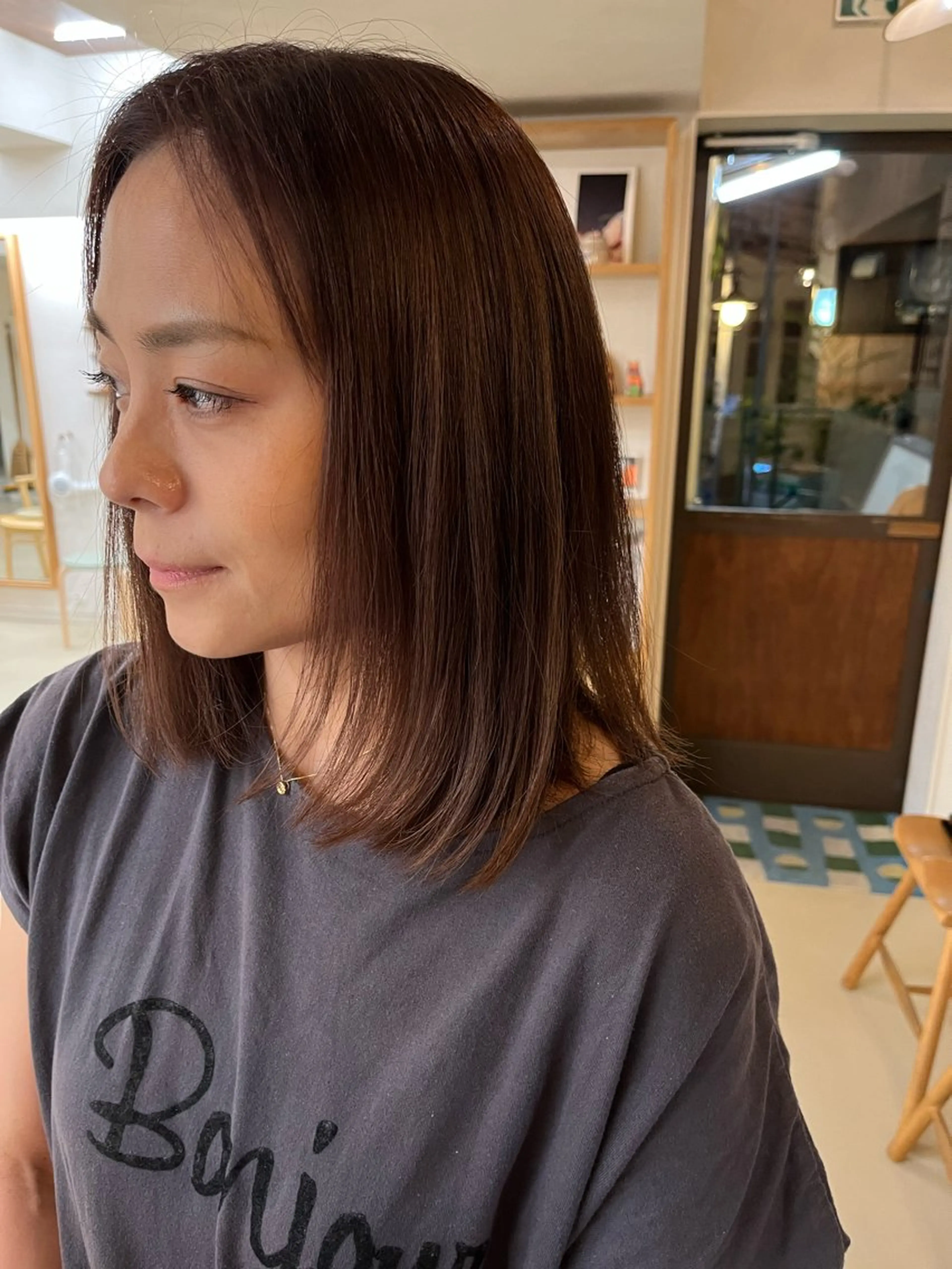 ミディアム カラー 宇野澤 銘のヘアスタイル