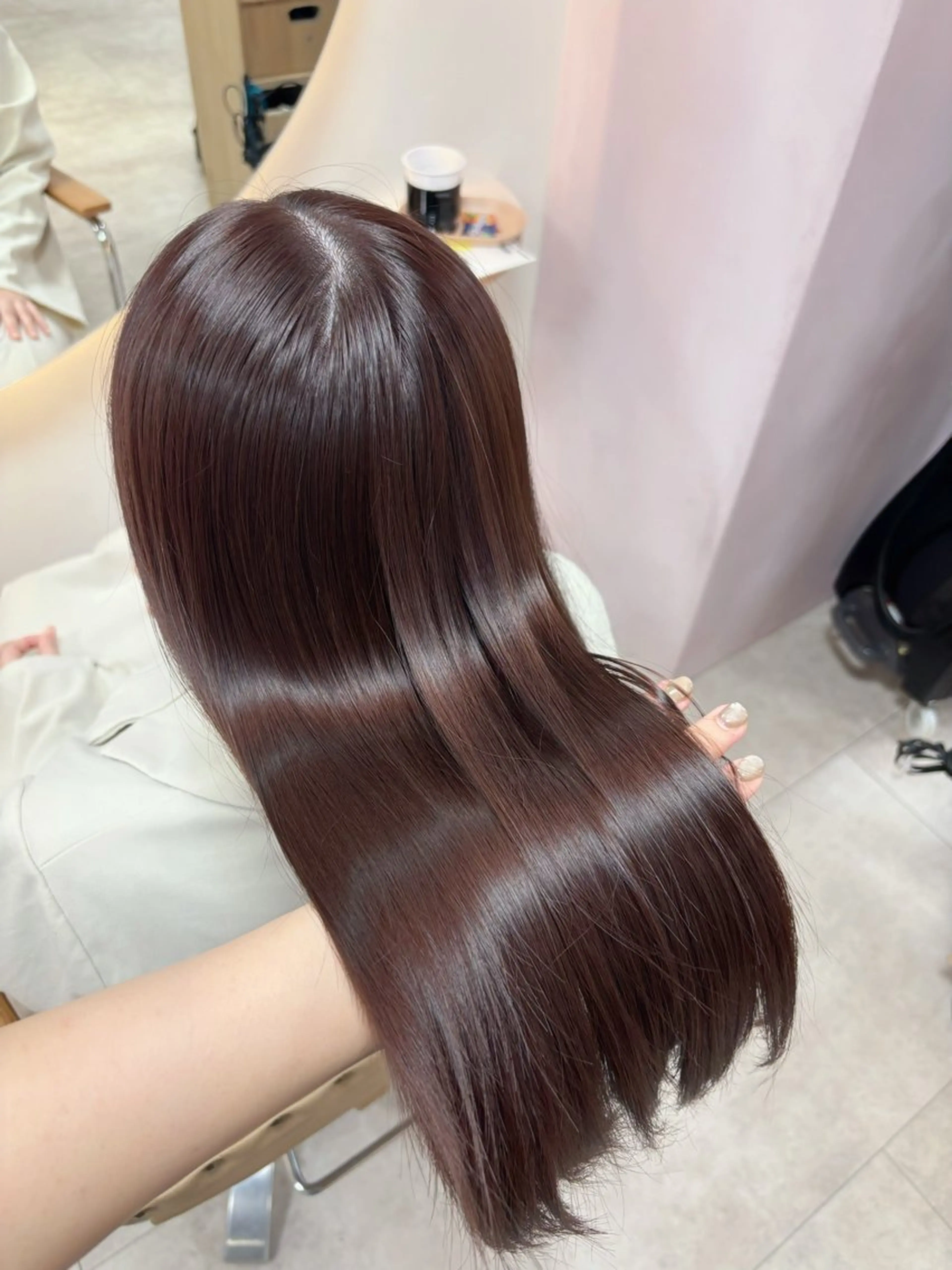 セミロング カラー 髪質改善/韓国ヘア/ 赤み消し/sahoのヘアスタイル