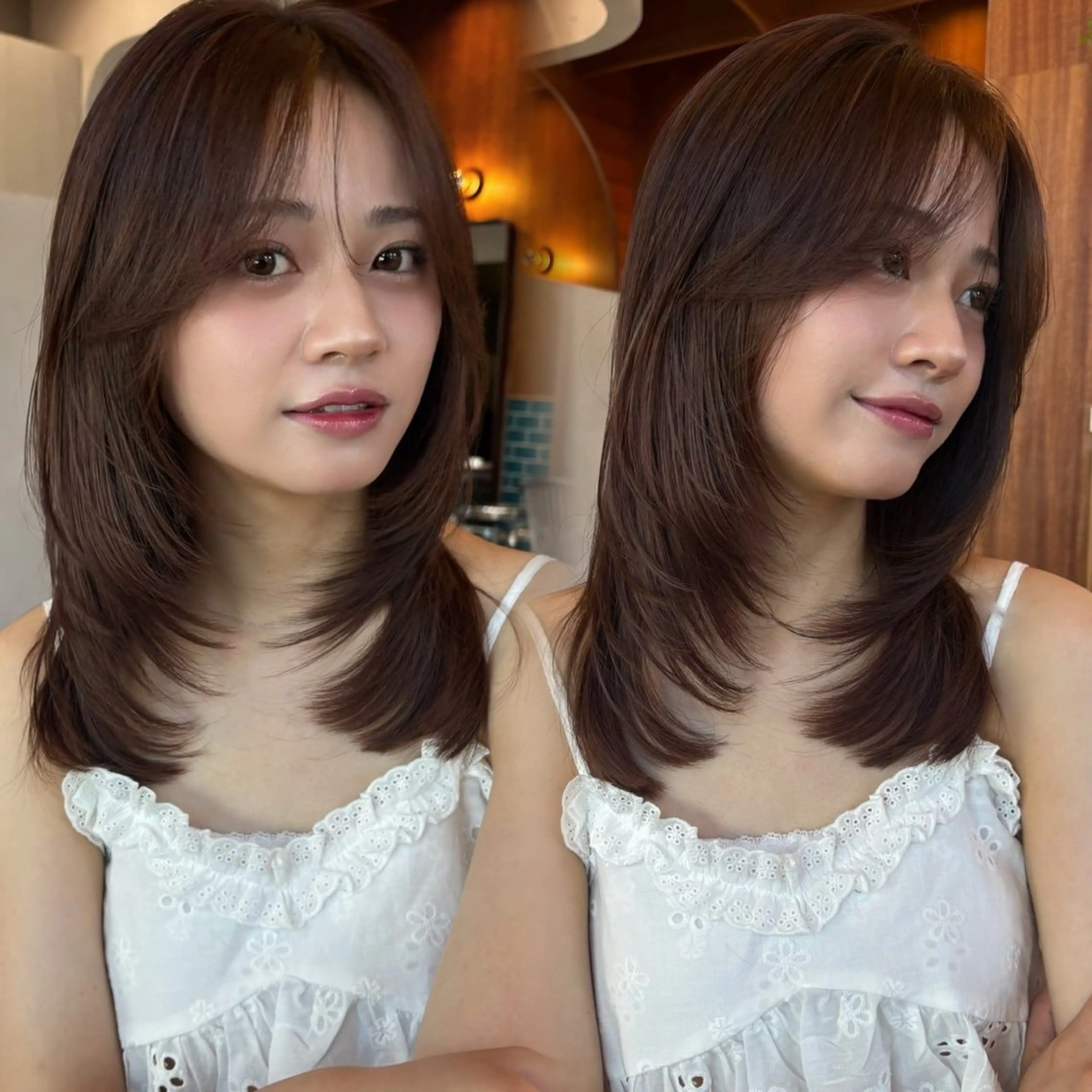 ミディアム レイヤーくびれヘア アレンジmanakaのヘアスタイル