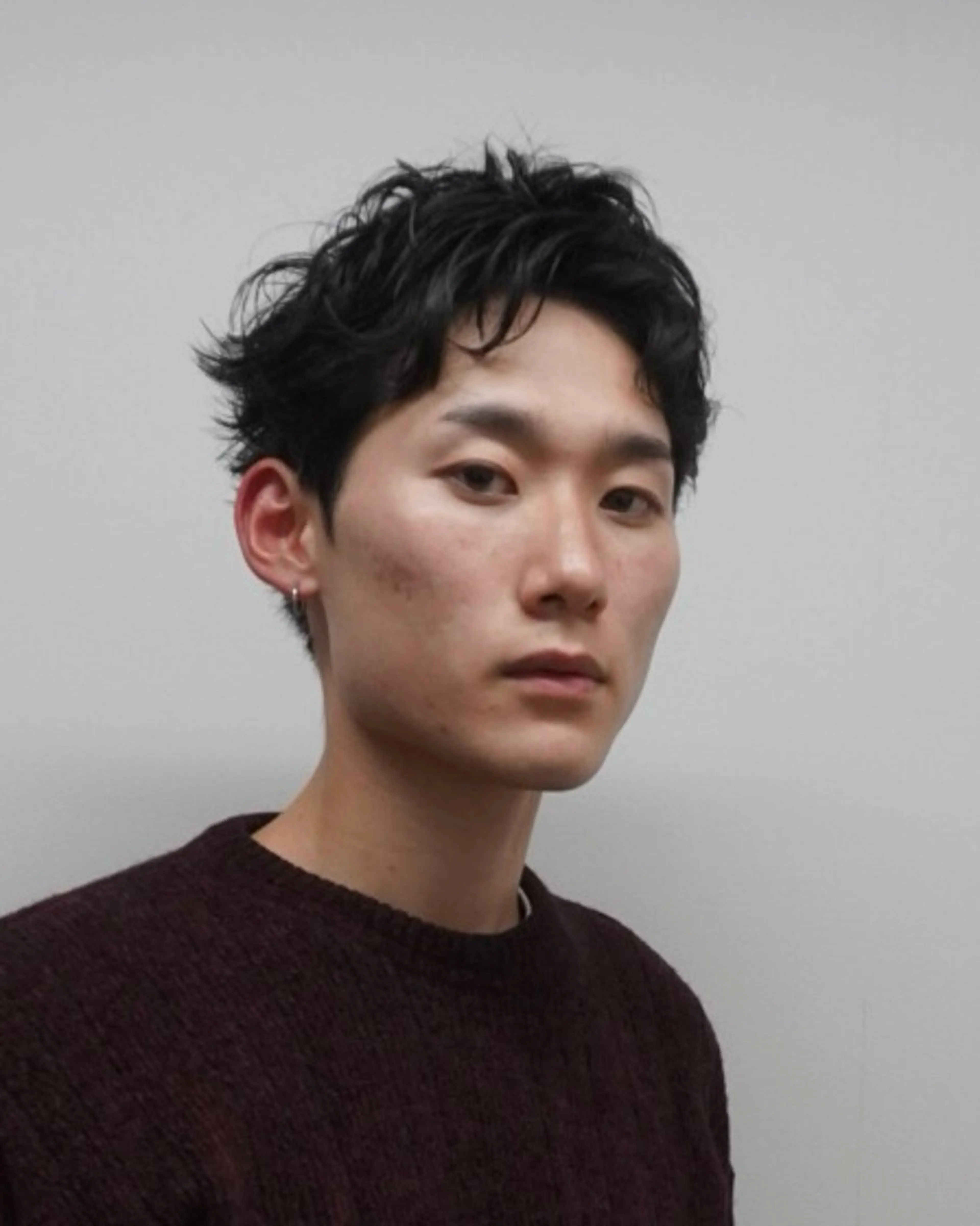 メンズ カット パーマ RIKU⚡️毛流れ ヘア×眉ワックスのヘアスタイル