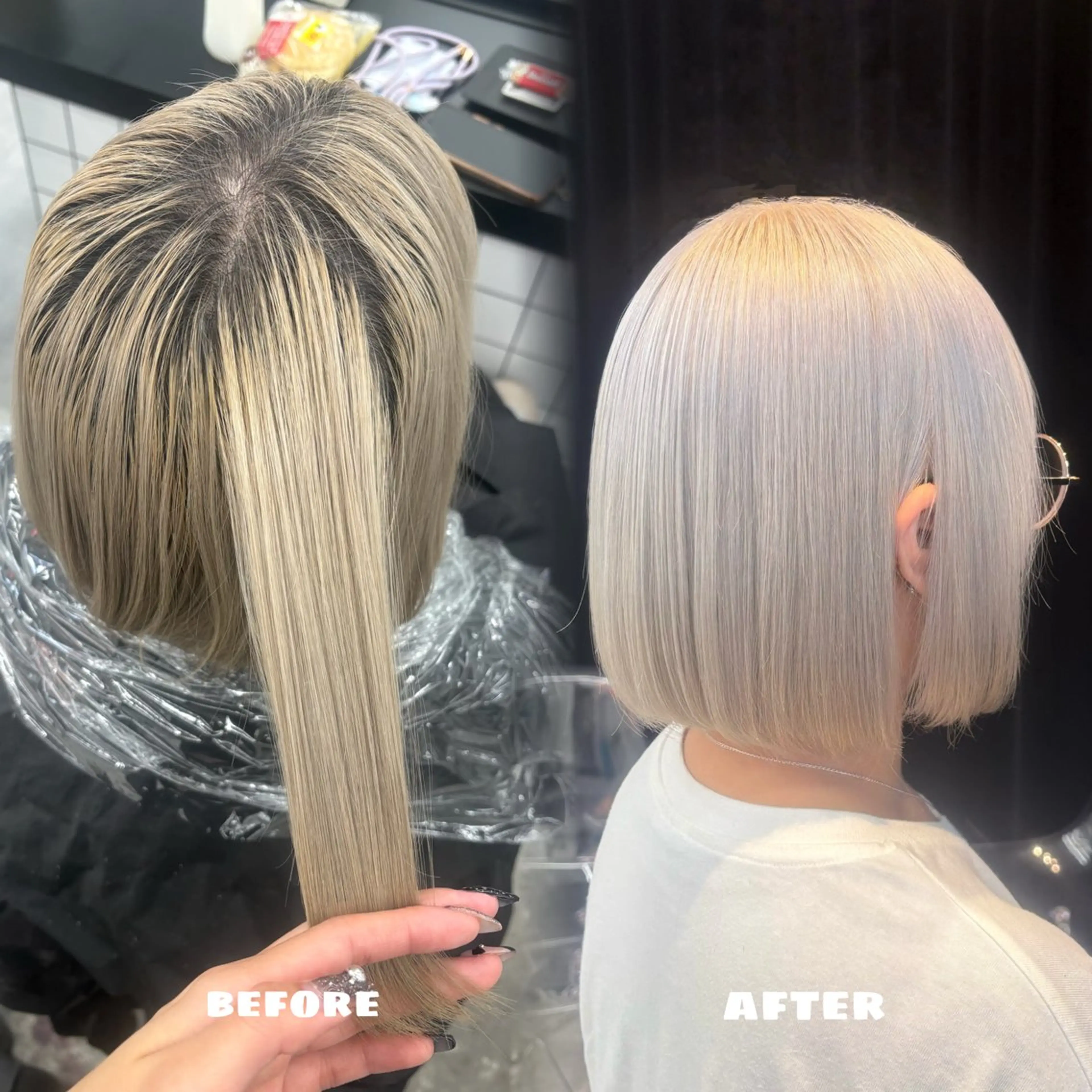 ショート カラー シルバー ホワイトシルバー 🌟ゆりあ🌟 JILLSTUDIOのヘアスタイル